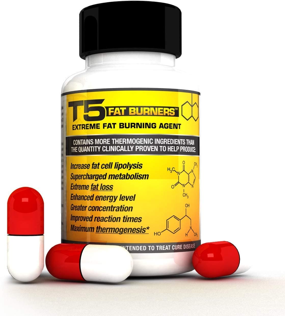 T5 Fat Burners : Scientifically Backed Diet/Weight Loss Pills (1 Month Supply)