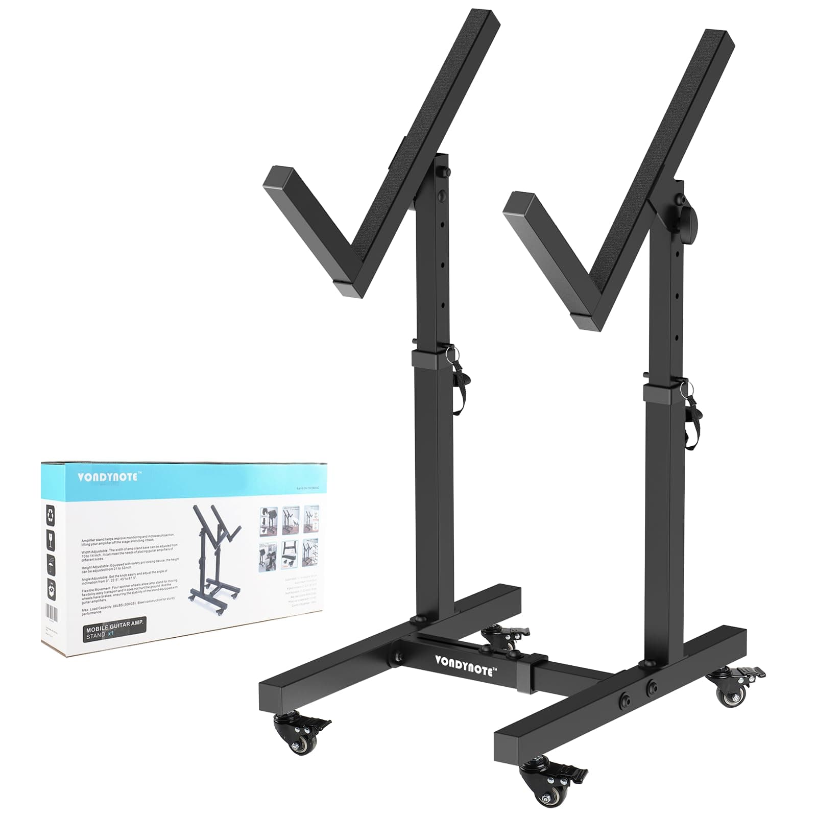 - Adjustable Mobile Guitar Amplifier Stands or Amps Speaker Cabinet Stands or Stage Monitor Tilt Guitar Combo Stands
