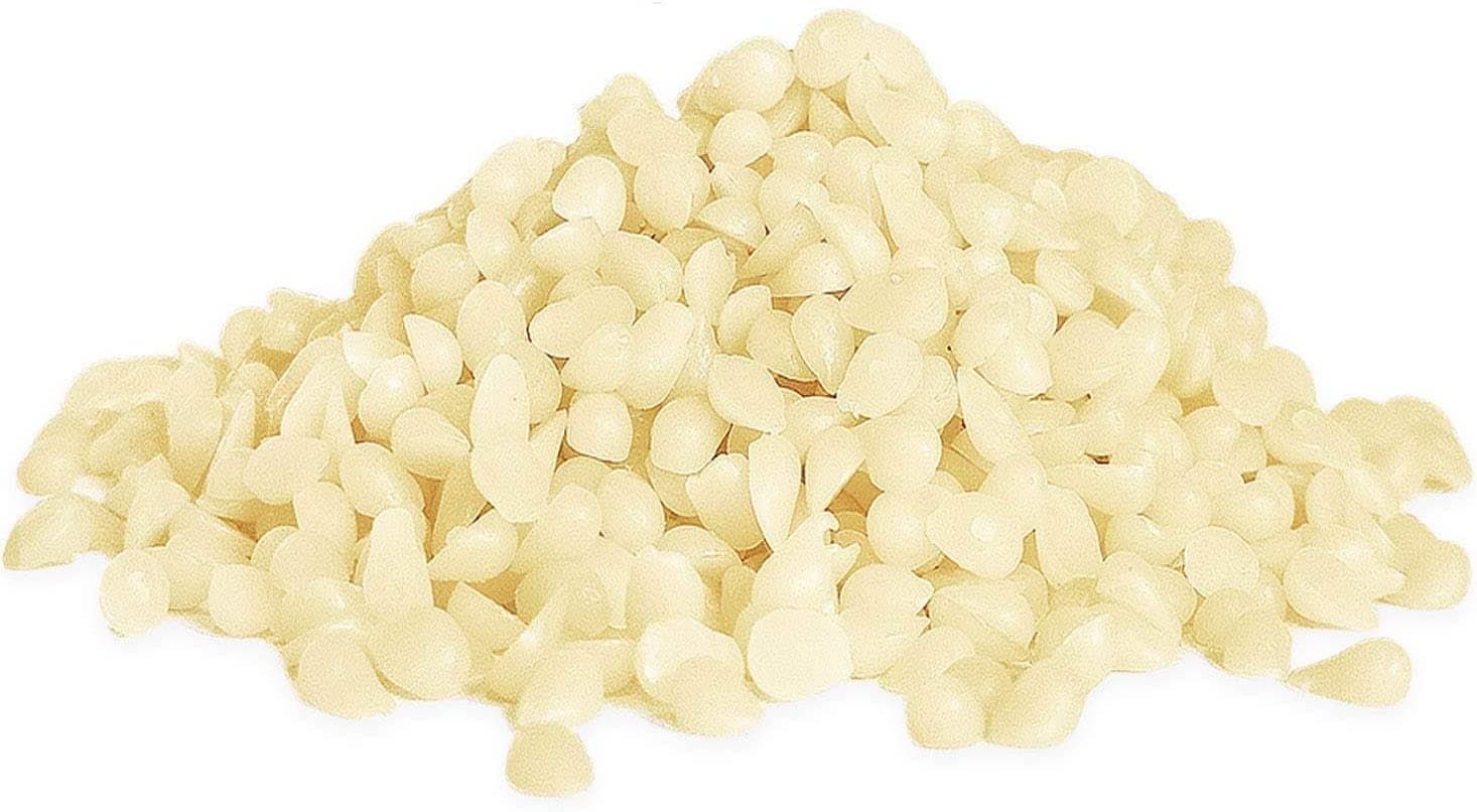 JHENG Beeswax Pellets 2 lb, White, Pure, Bees Wax Pastilles, Triple Filtered, Great for DIY Projects, Lip Balms, Lotions (1200-012)