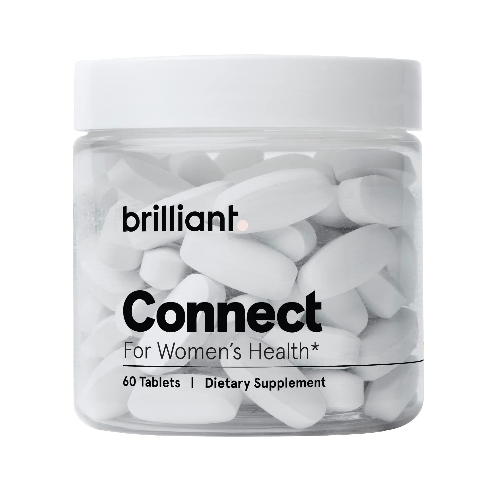 Brilliant Connect Period Health Supplement – Promotes Relief from Cramps, Fatigue, Irregular Periods, Hormonal Acne, Hot Flashes and More* – Natural Hormone Balance Support* (60 Tablets)