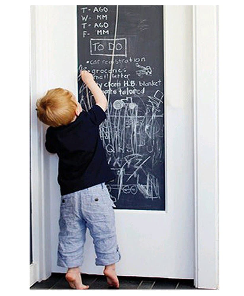 DIY Vinyl Chalkboard Removable Blackboard Wall Sticker Decal 18 x 79" with 5 Free Chalks for Home Office
