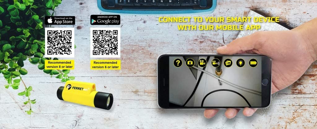 Brand New line Super Rod Ferret WiFi. Multipurpose Wireless Inspection Camera and Pulling Tool. SRFERRET. Cable Ferret