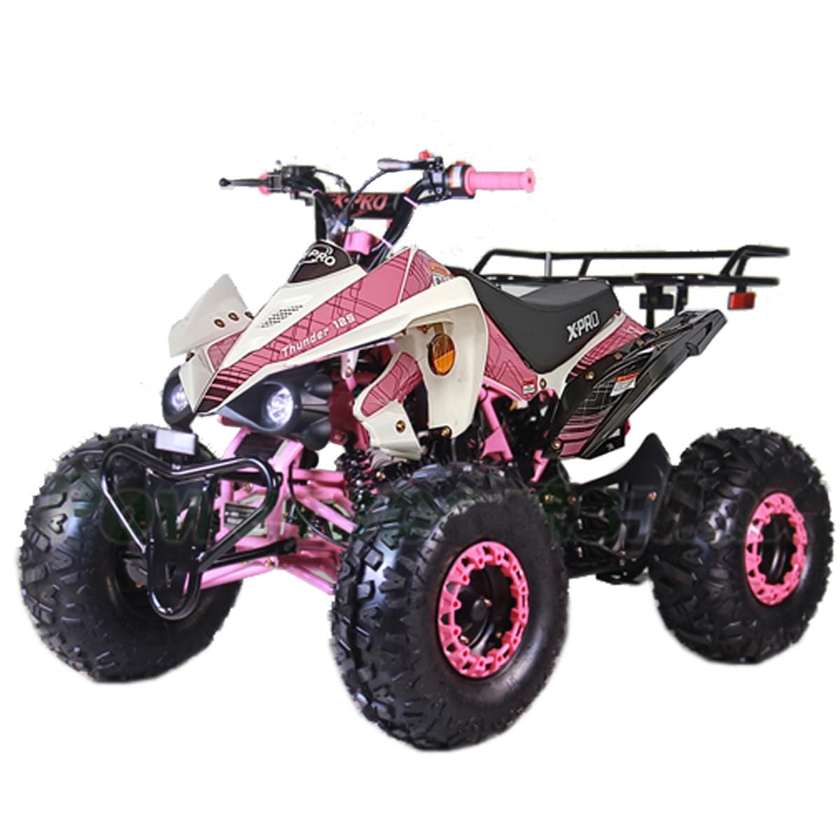 X-PRO 125cc ATV Quad Youth 4 Wheeler Adults ATVs Quads Middle Size 4 Wheelers ,Pink