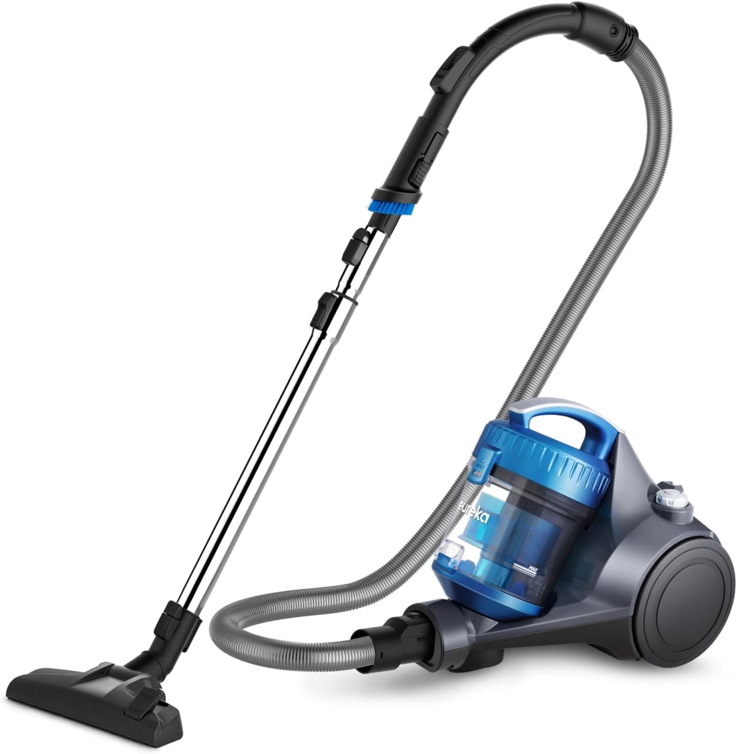 WhirlWind Bagless Vacuum Cleaner, Powerful, Compact and Lightweight, for Hard Floors and Carpets, HEPA Filter, 8 m Operating Radius, 700 W, 1.5 L, Blue