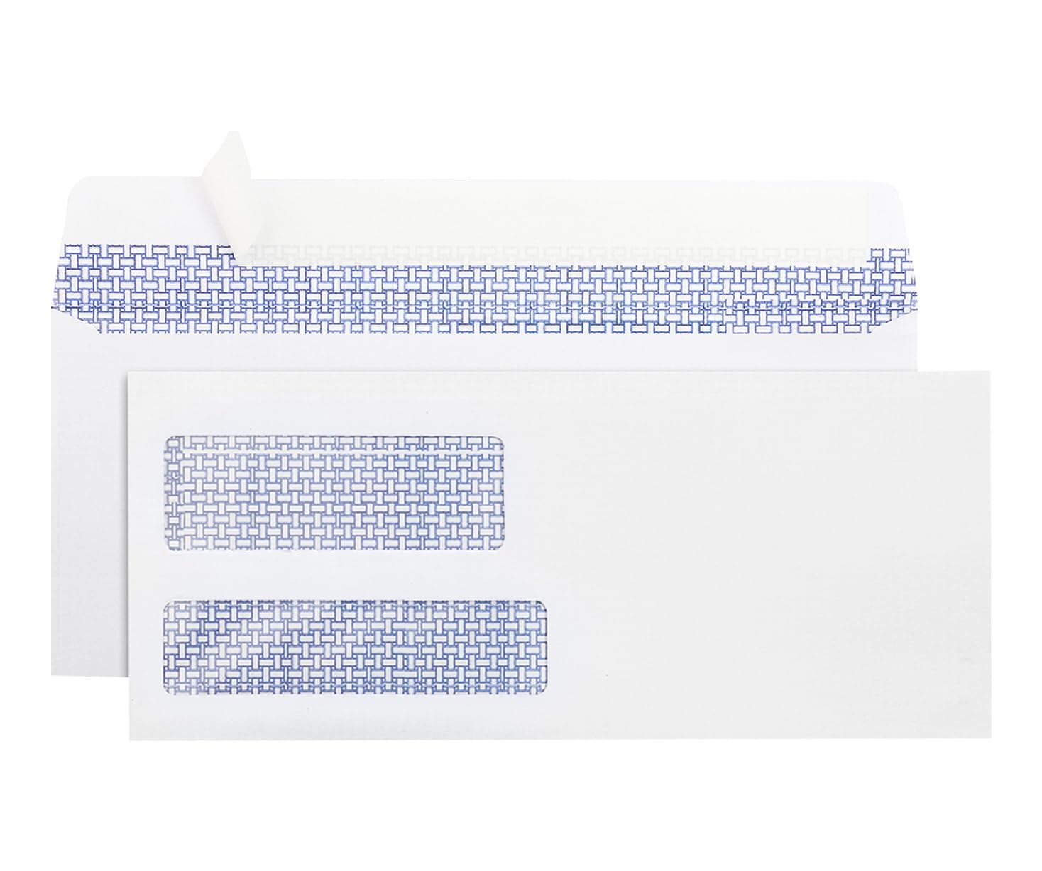 #9 Double Window Security Envelopes, HERKKA No.9 Double Window Business Envelopes Designed for Quickbooks Invoices and Business Statements - Number 9 Size 3 7/8 Inch X 8 7/8 Inch - 24 LB - 500 Pack