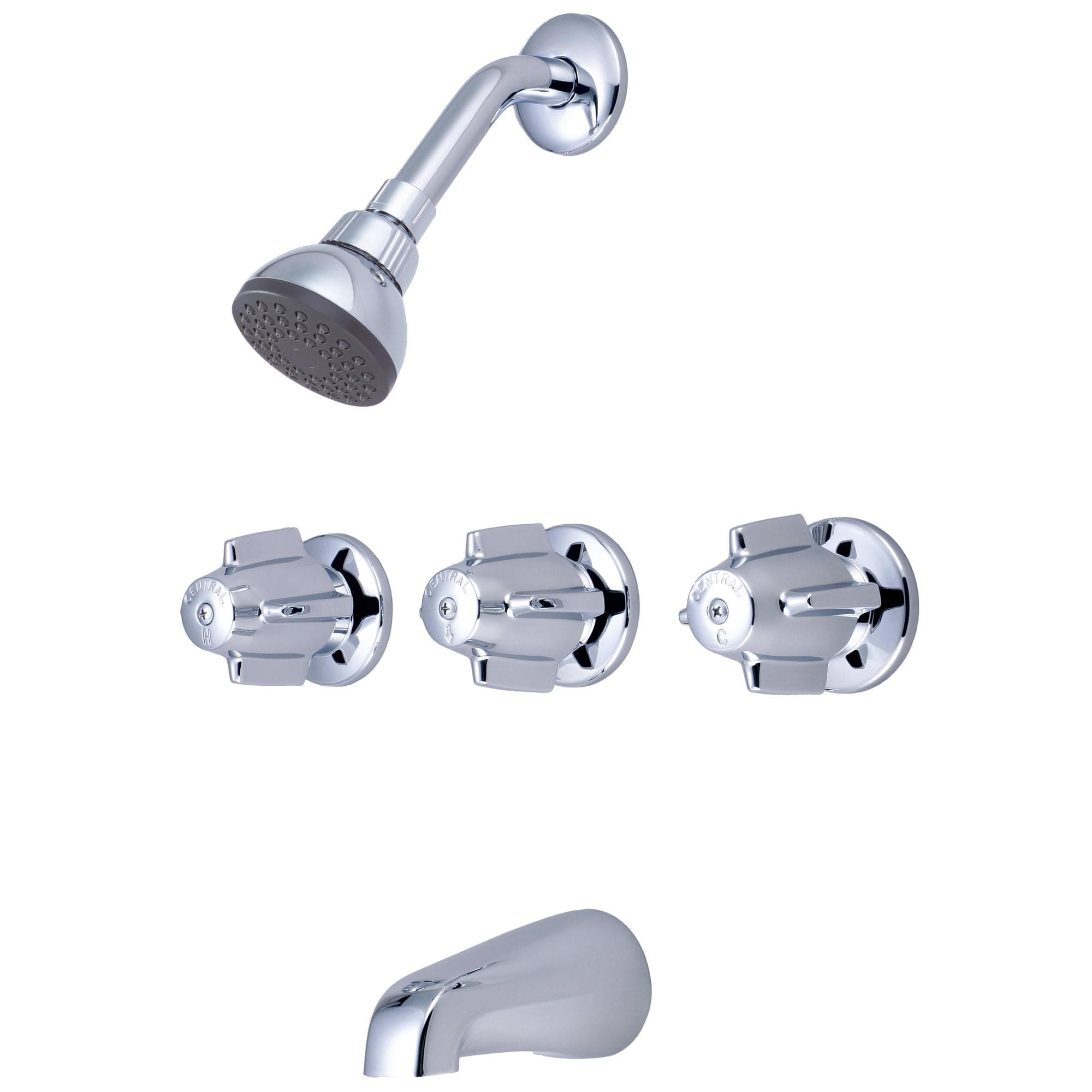 0971-Z Three Handle Tub & Shower Set in Chrome