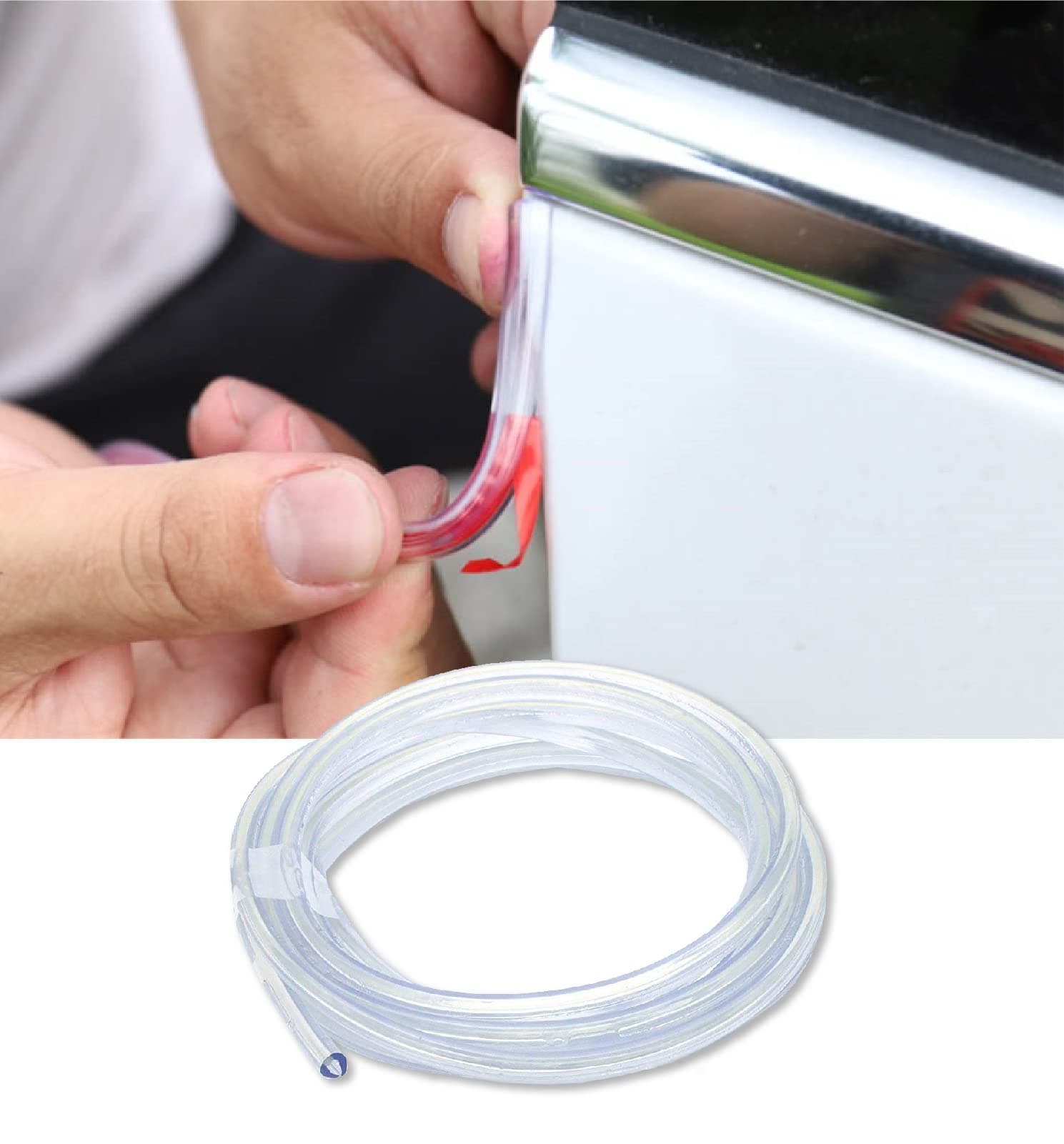 Car Door Edge Guards, 16Ft Car Door Protector Trim Rubber Door Seal Protector U Shape Trim Molding Protection Strip for Most Car (Clear)