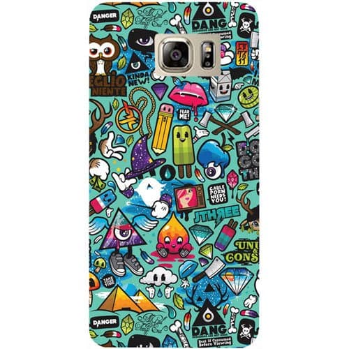 Casotec Basic Case for Samsung Galaxy Note 5 (Plastic_Multicolor)