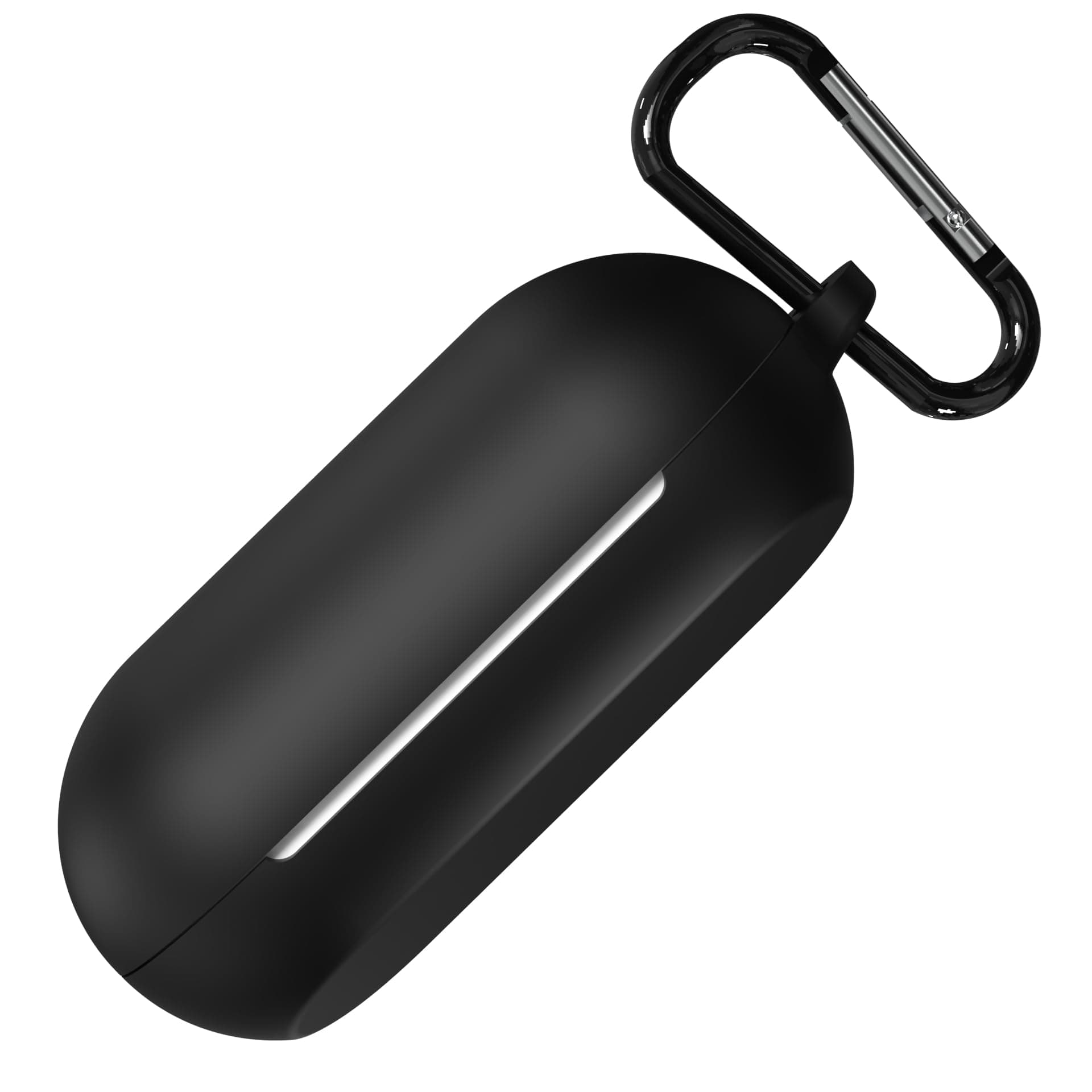 Sounce Portable Silicone Case Cover Scratch-Resistant, Non-Slip Grip, Carabiner Clip Compatible with Keychain for Sony C500 TWS Case Full Protection Shockproof Case Cover Anti Fall Anti Dust (Black)