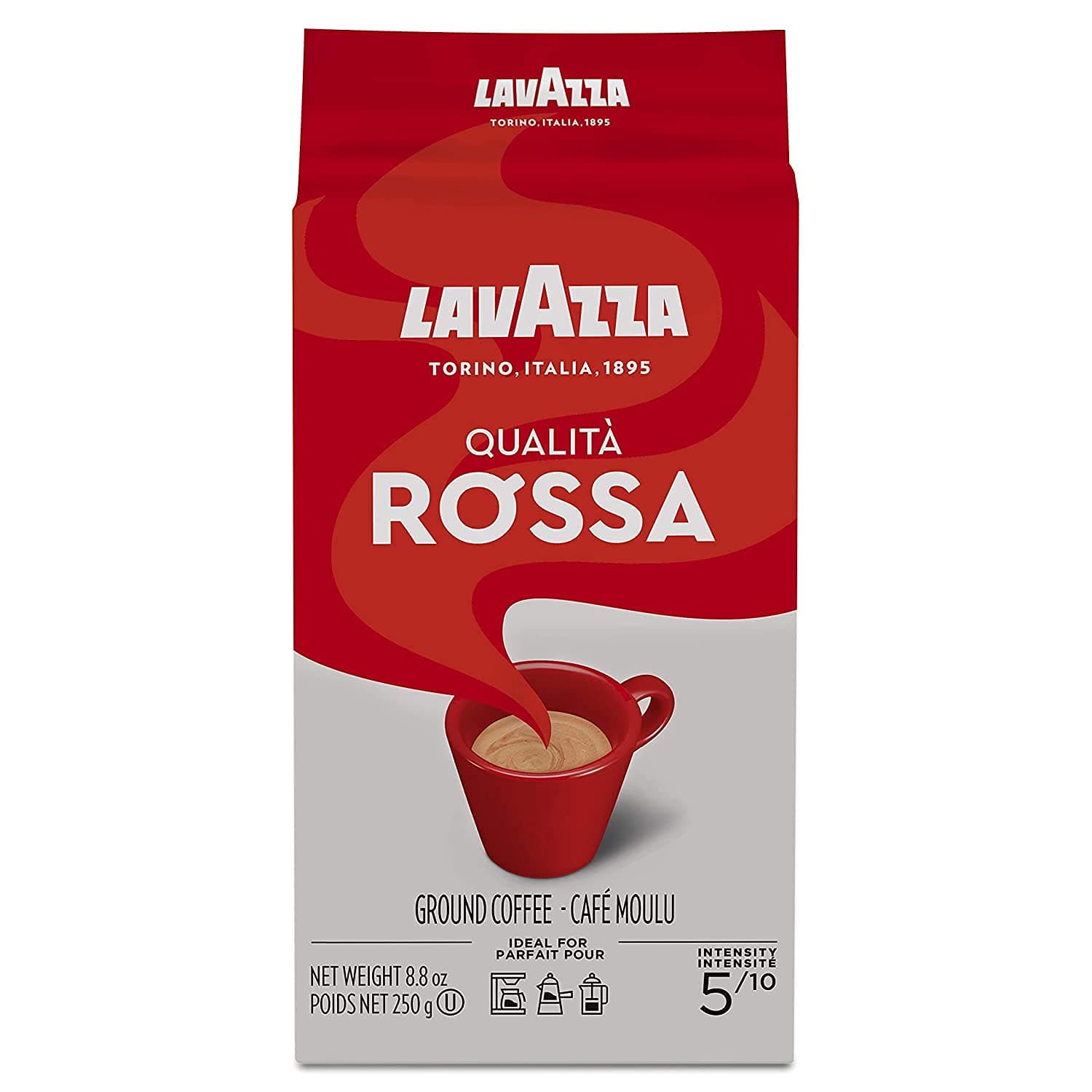 Lavazza Qualita Rossa, 8.8 oz Brick, Ground by Lavazza
