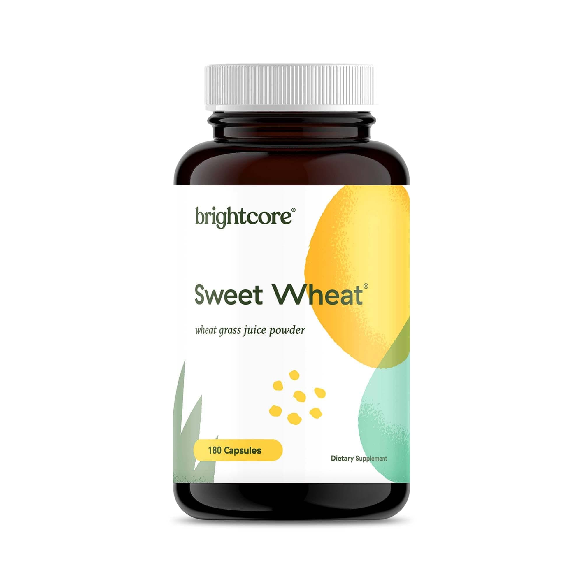 - Brightcore Nutrition Sweet Wheat, Ready-to-Drink Athletic Greens, Super Greens with Digestive Enzymes for Digestive Health and Immune Boost, 180 Wheatgrass Juice Powder Capsules
