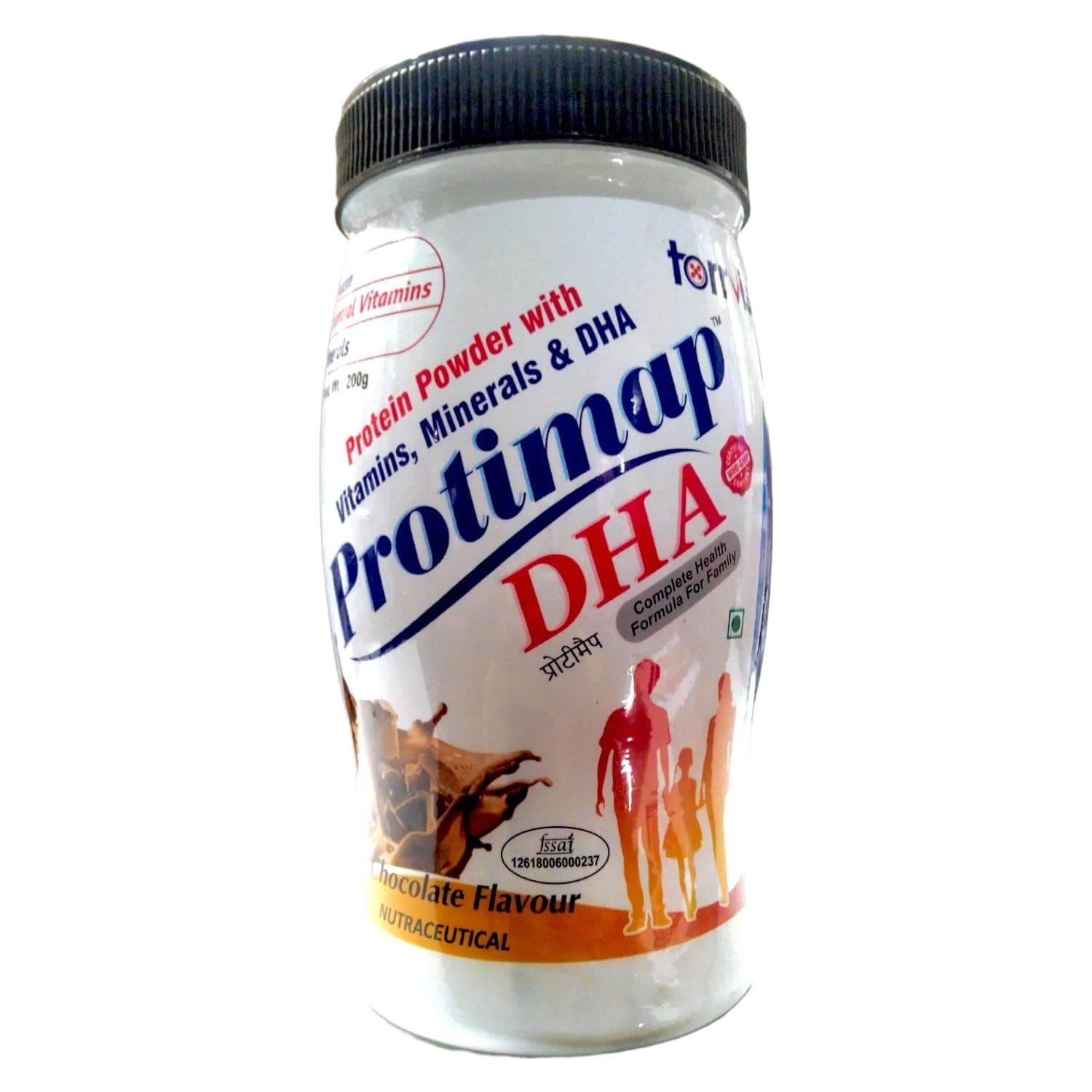 PROTIMAP DHA PROTEIN POWER 200G PROTEIN POWDER WITH VIRAMINS,MINERALS& DHA COMPLETE HEALTH FORMULA FOR FAMILY PACK OF 1