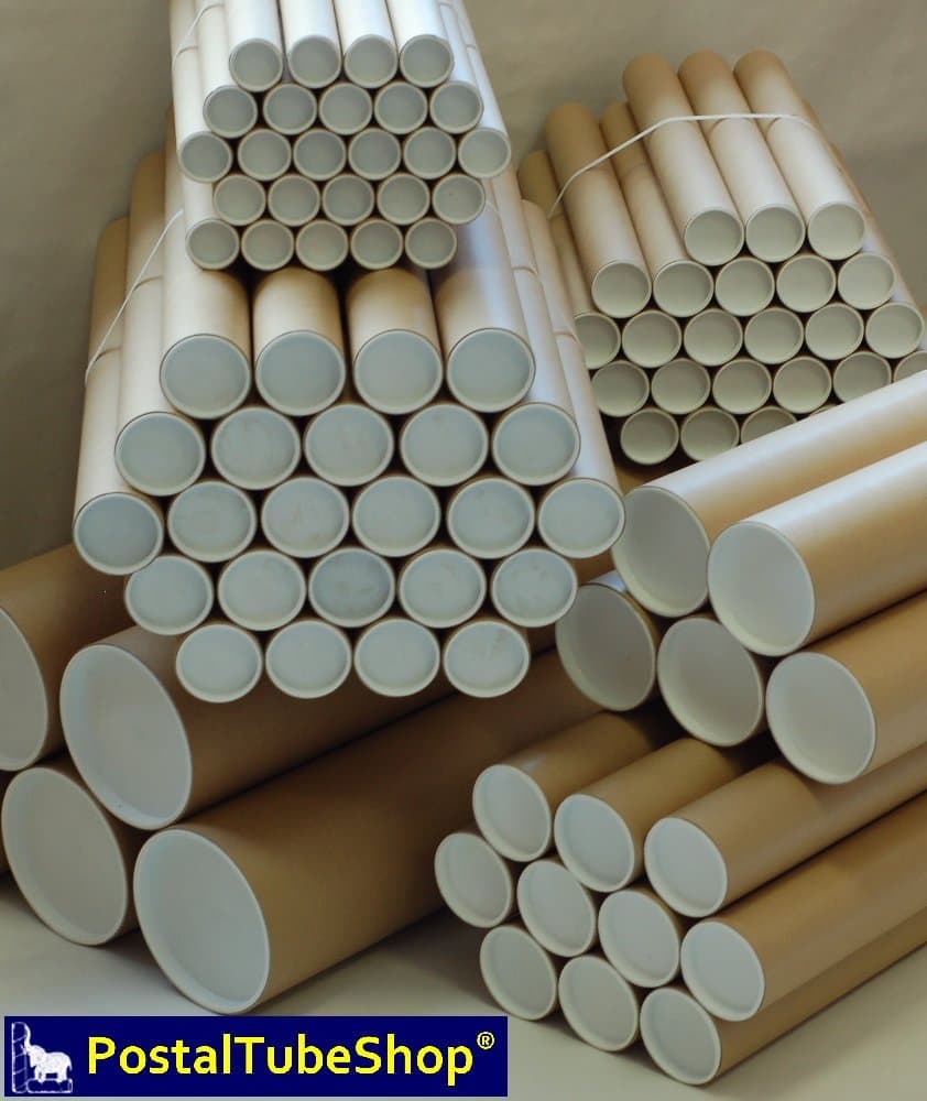 20 x A0 Postal Tubes 76.2mm x 891mm with plugs - Next working day delivery