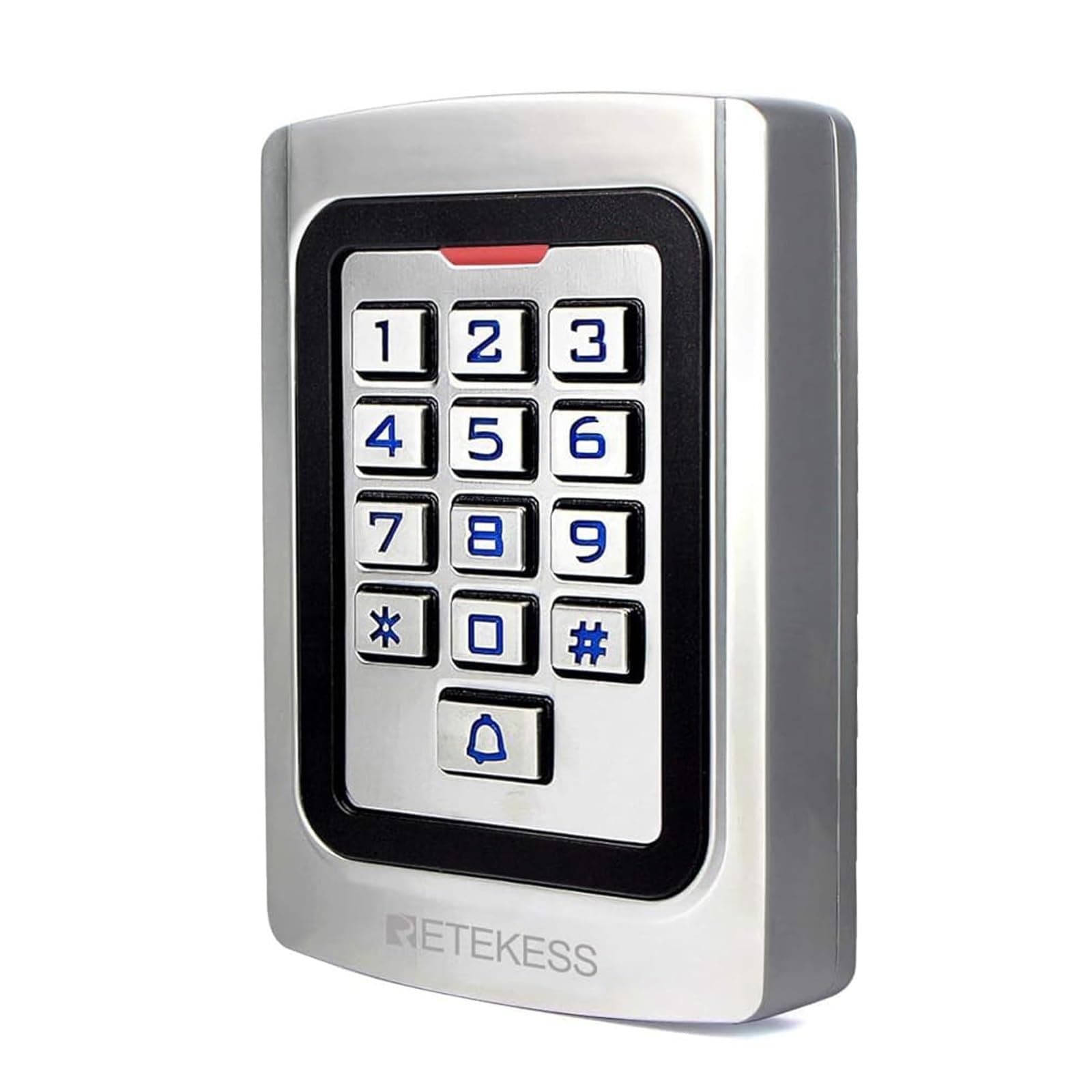T-AC04 Access Control Keypad, IP68 Waterproof Keypad, Metal PIN Code, RFID 125KHz, 2000 Users, Backlight Rainproof, Door Access Control, for Apartment, Company, Warehouse, Safety Garage
