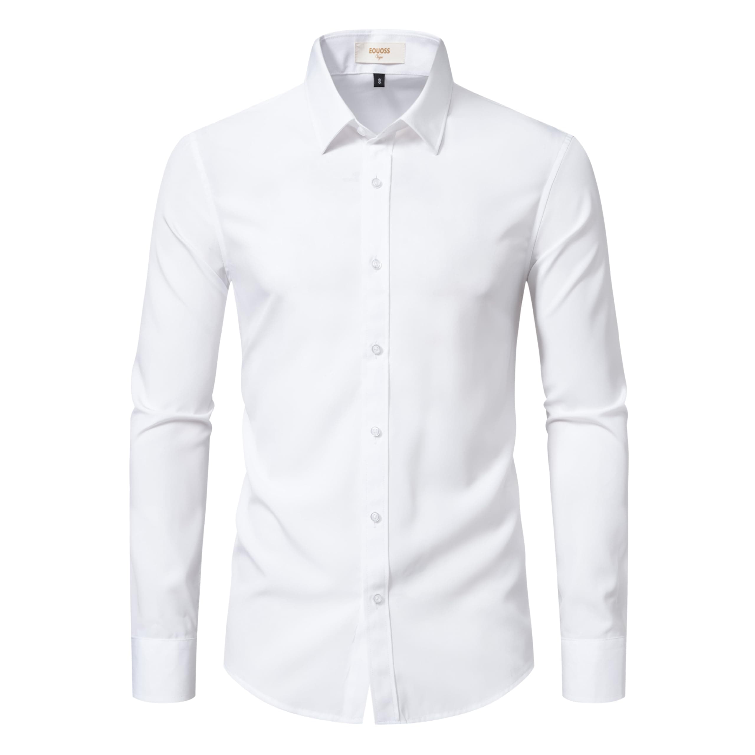 Dress Shirts for Men Stretch Slim Fit Long Sleeve Mens Dress Shirts Casual Business Muscle Fit Button Down Shirts