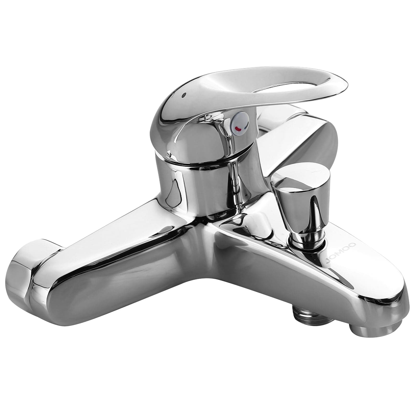 JOMOO Bath Shower Mixer, Single Lever Shower and Bathroom Fixtures, Wall Mounted Bathtub Faucet Shower Faucet Valve Control Switch Tap, Chrome