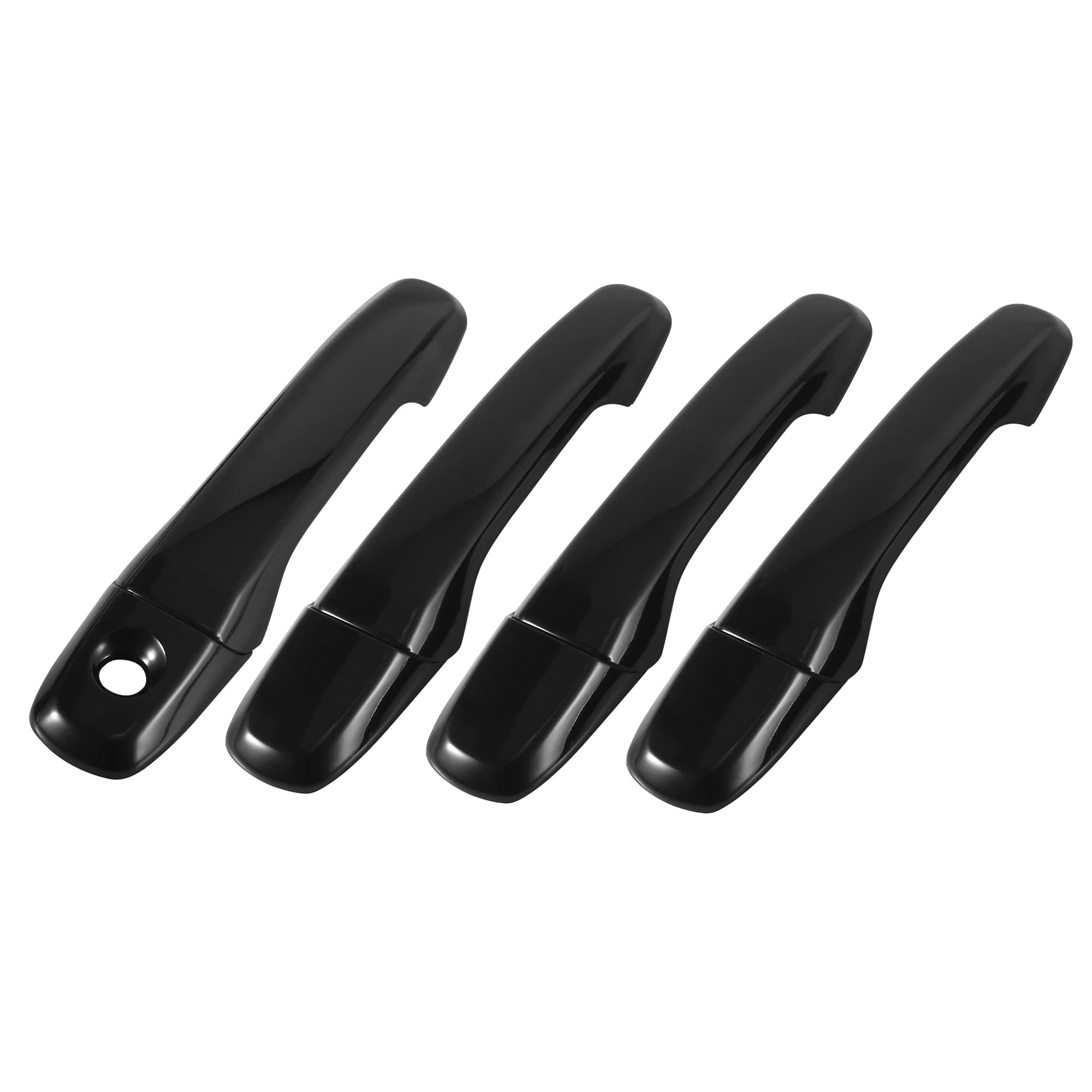 X AUTOHAUX 1 Set Gloss Black Car Exterior Outside Door Handle Cover Decor Trim for Ford Explorer Edge 2011-2016