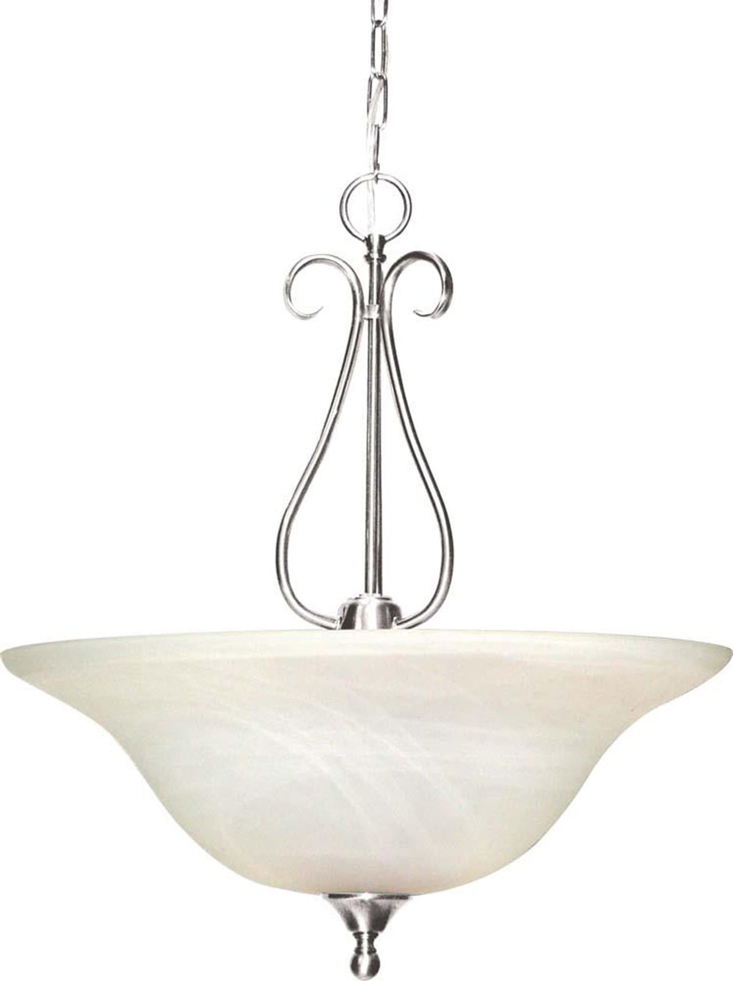 Volume Lighting V2343-33 Bowl Pendant, Brushed Nickel Finish
