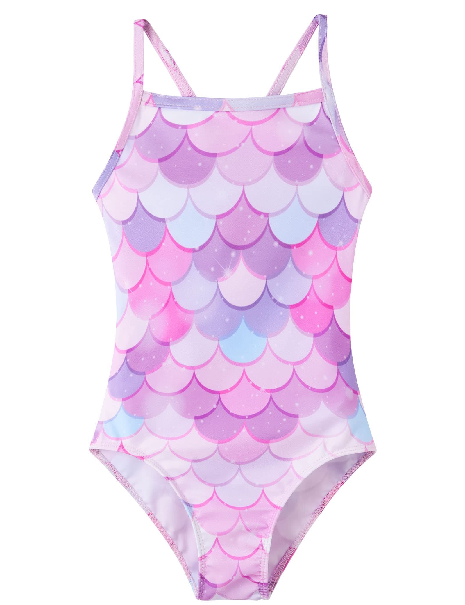 NokecinaGirls Swimsuits One-Piece Bathing Suits Multicolor Kids Sport Summer Beach Swimwear for 2-10 Years Old