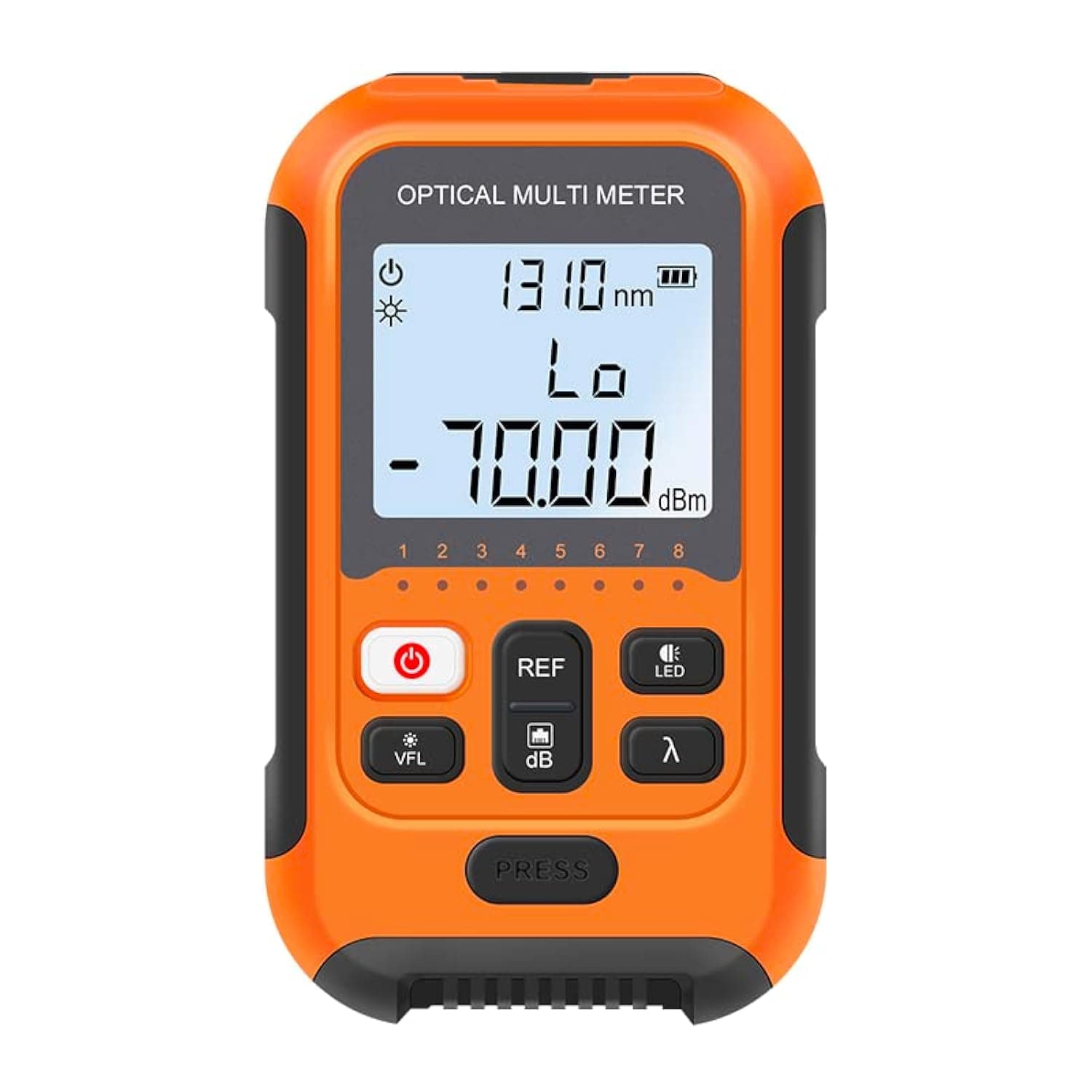 Fiber Optic Cable Tester Portable Optical Fiber Power Meter FC/SC/ST Universal Interface Built-in 2Mw Visual Fault Locator (OPM-VFL-2)