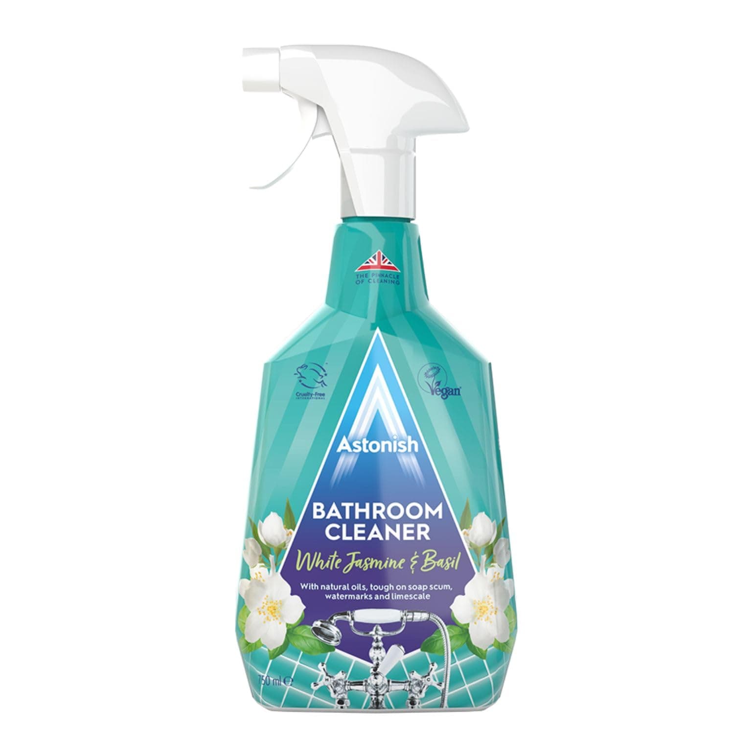 Astonish White Jasmine & Basil Bathroom Cleaner Spray, 750ml, Cruelty-free, V...