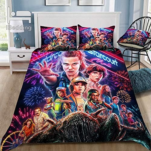 SAKURA ST Bedding Set - Hot Horror Movie Stranger-Things 3D Bedding Set Printed Duvet Cover Set Twin Full Queen King Size Dropshipping-5-AU Double