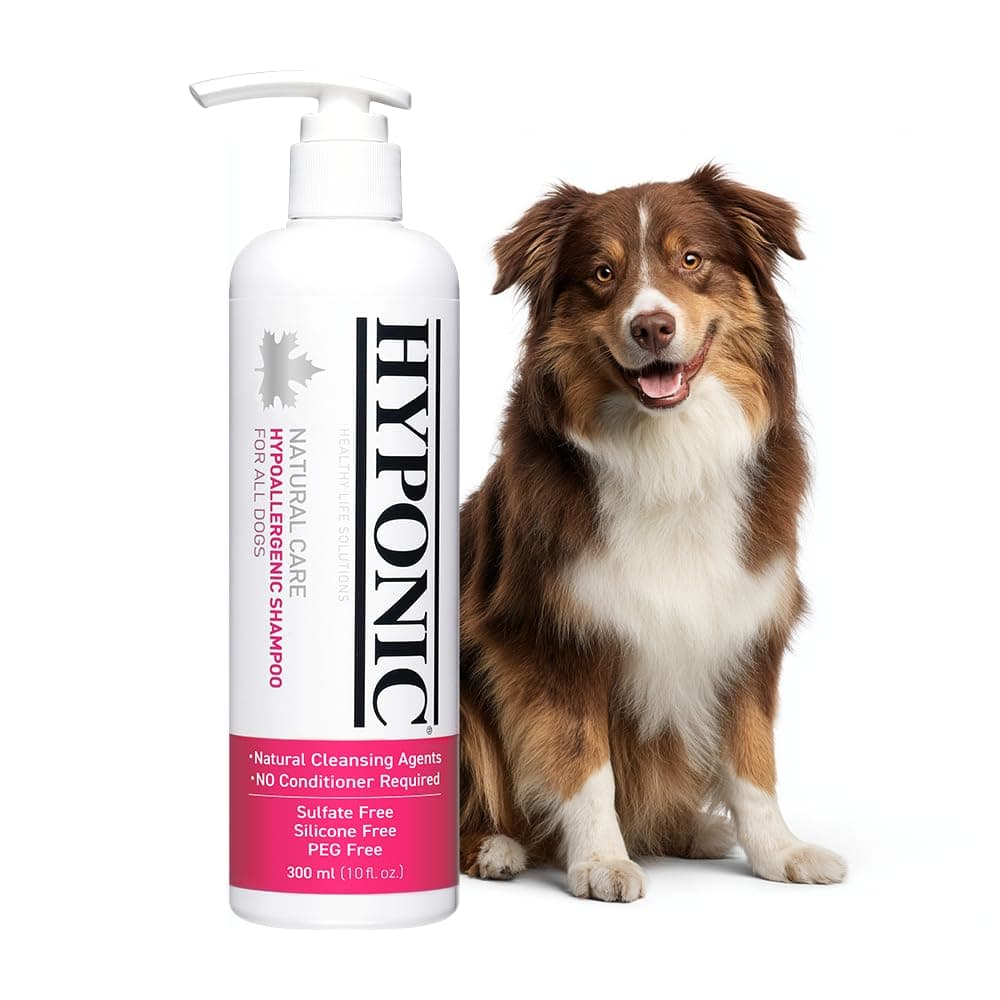 Hypoallergenic Premium Dog Shampoo - Deodorizing, Dog Grooming Shampoo for Sensitive & Itch Skin (All Breeds 10.1 oz)