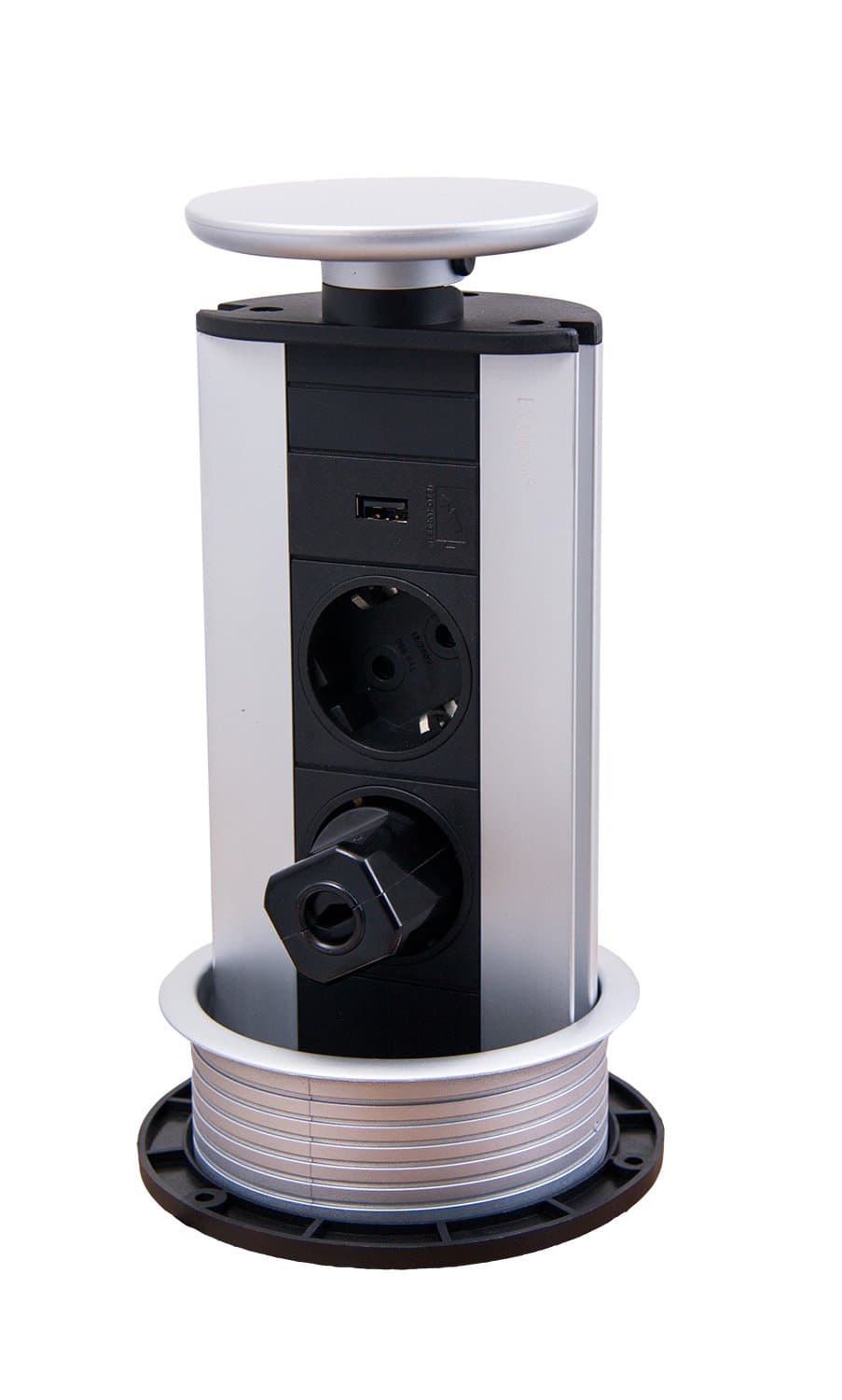 Schulte EVOline 159310399600 Port 2x VDE Socket 1x USB Charger