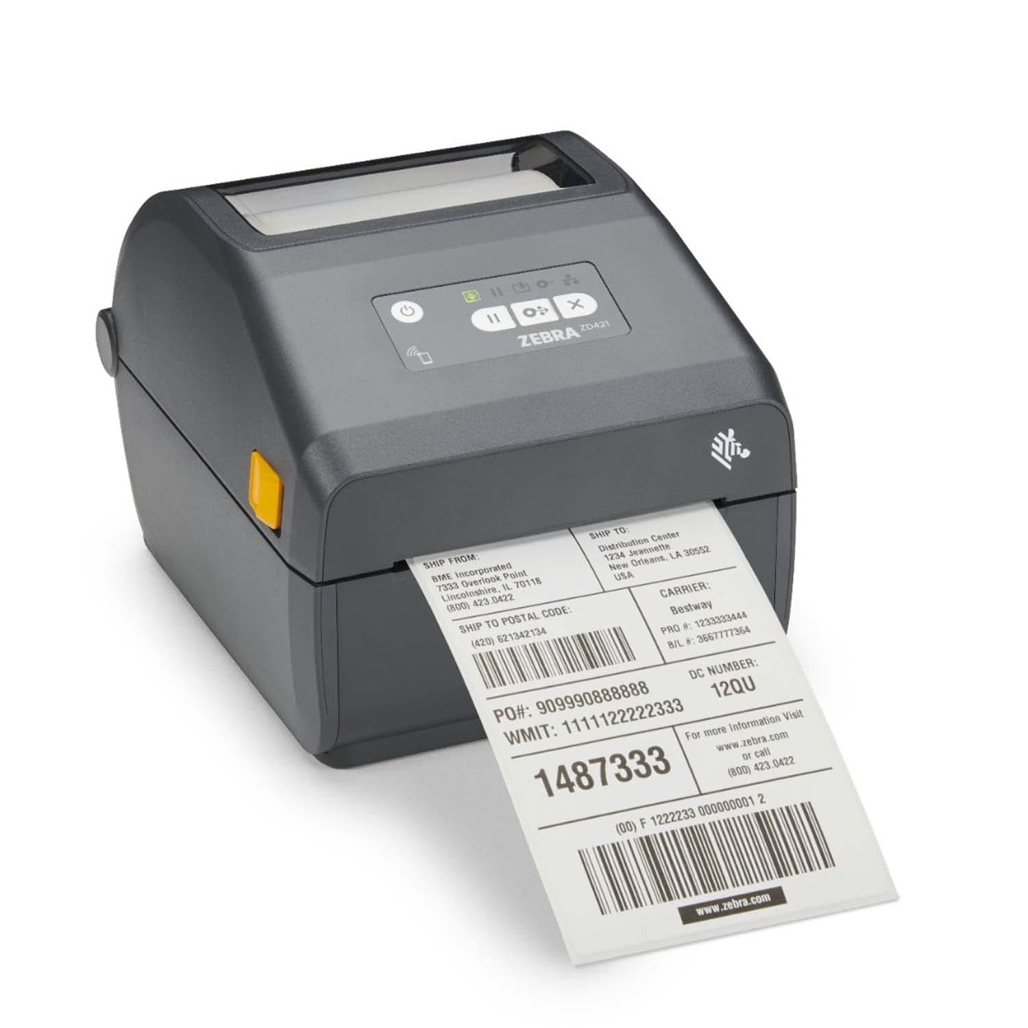 ZEBRA Technologies - ZD421 Direct Thermal Printer - 203 dpi, USB, USB Host, Modular Connectivity Slot, BTLE5 - Suitable For Logistics, Manufacturing, Retail and Healthcare Applications