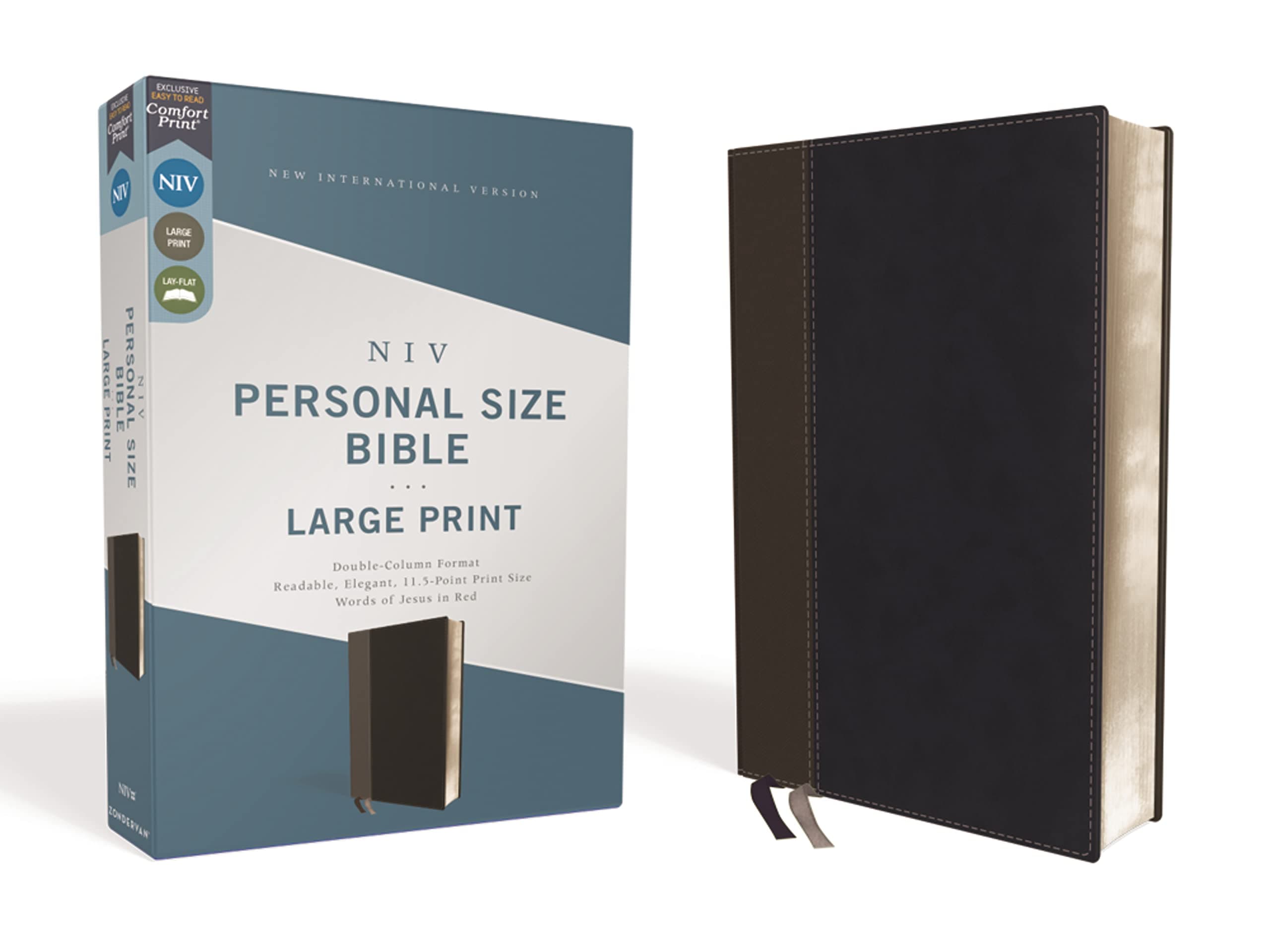 LP-NIV PERSONAL SIZE BIBLE: New International Version, Black Leathersoft, Personal Size, Comfort Print: Red Letter Edition