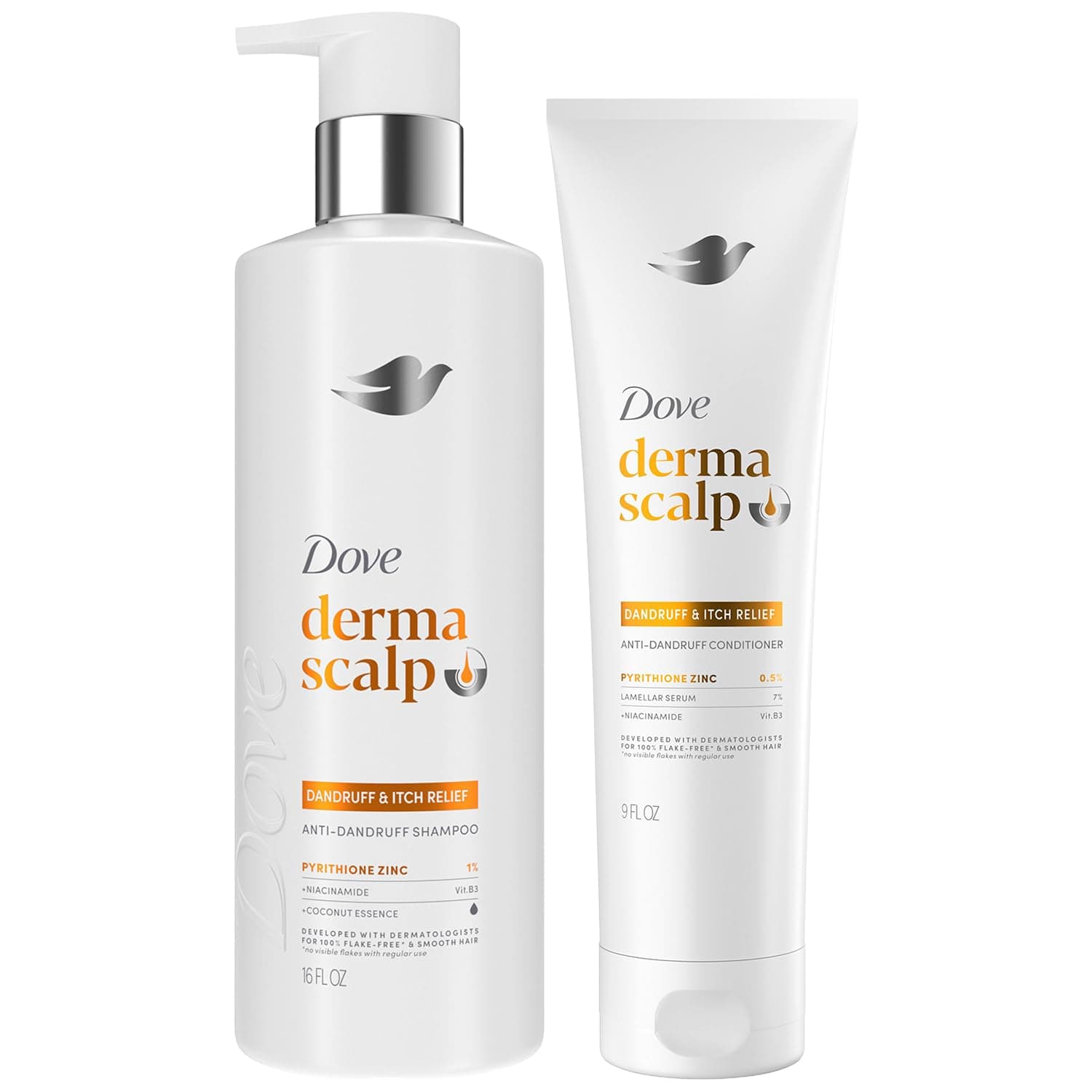 Derma Care Scalp Anti-Dandruff Shampoo And Conditioner Set For Dryness & Itch Releif