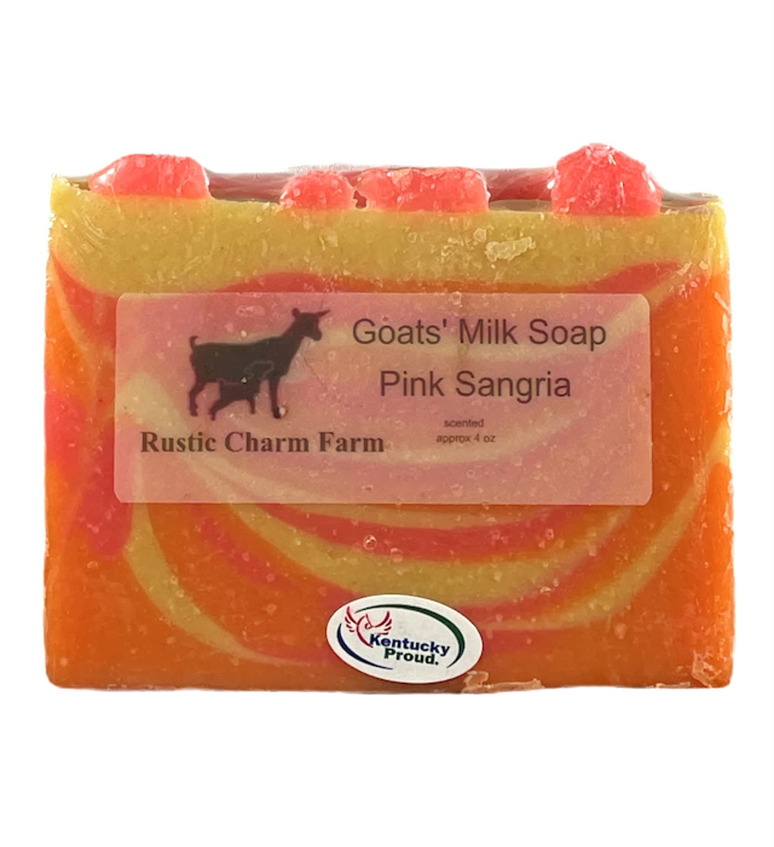 Rustic Charm Farm Goat Milk Soap, Pink Sangria