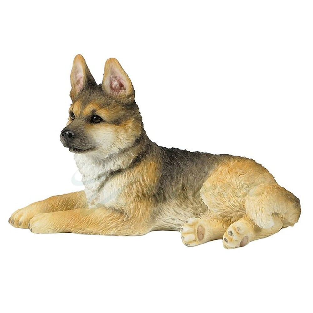 German Shepherd Puppy Sitting Looking Left Sculpture