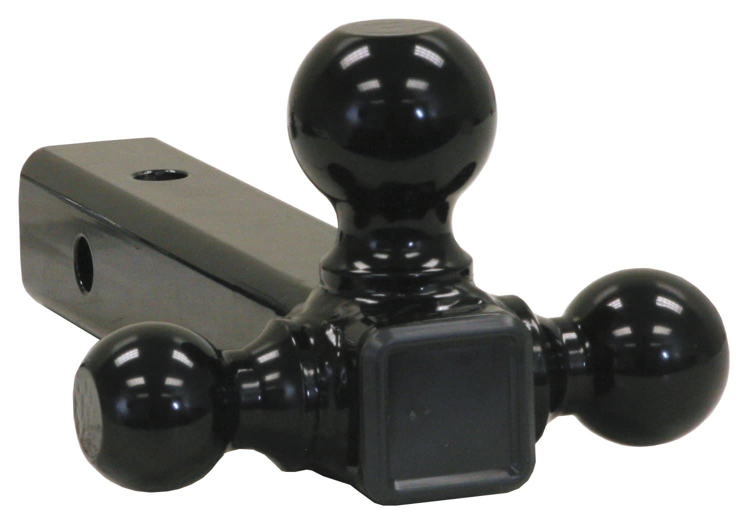 Buyers Products 1802202 Tri-Ball Hitch, Tubular Shank with Black Hitch Balls, Hollow Shaft Trailer Hitch with 2" Receiver, Black Powdercoated Finish, Towing Accessories for Trucks and Trailers