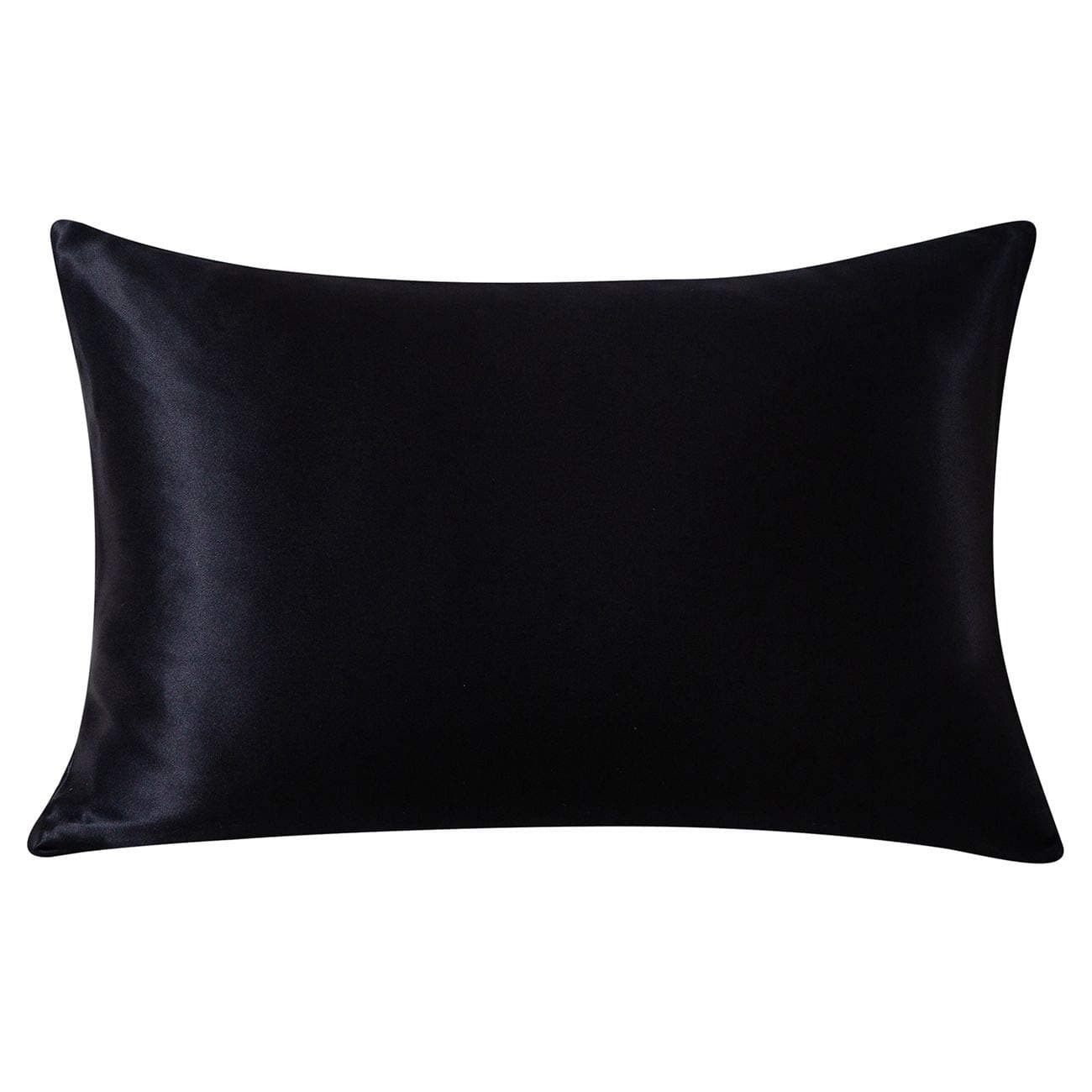 SLPBABY 100% Natural Pure Silk Pillowcase for Hair and Skin, Both Side 19 Momme Silk, Luxury Smooth Satin Pillowcase Cover with Hidden Zipper (King, Black)