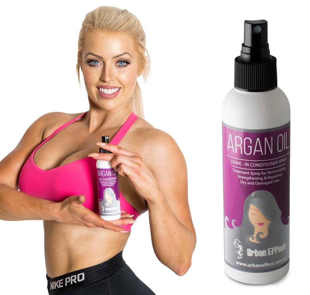 Urban Effect Argan Oil Leave in Conditioner Spray, Treatment for Dry/Damaged Hair, Moisturizes & Strengthens Hair - ON SALE NOW