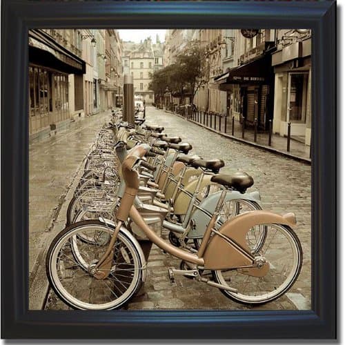 Artistic Home Gallery City Street Ride by Alan Blaustein Premium Satin-Black Framed Canvas (Ready-to-Hang)