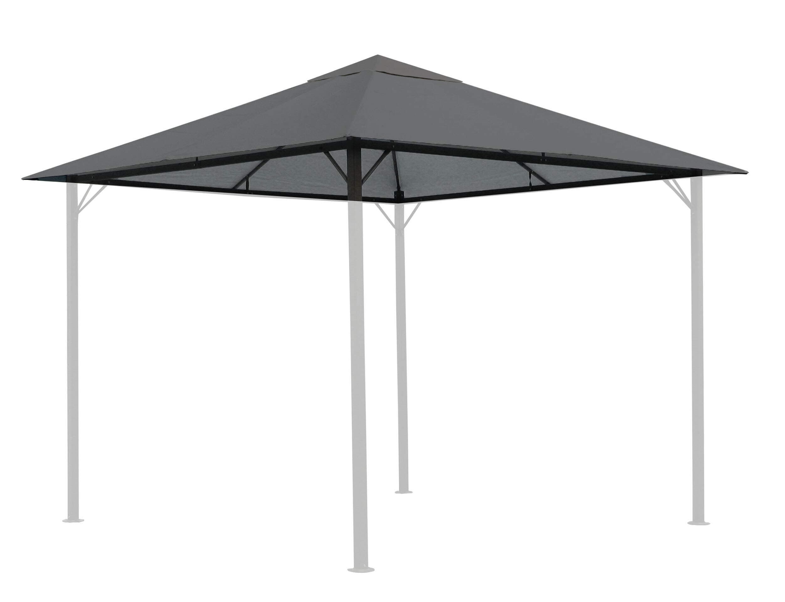 QUICK STAR Replacement Roof for Garden Gazebo 3x3m Gray