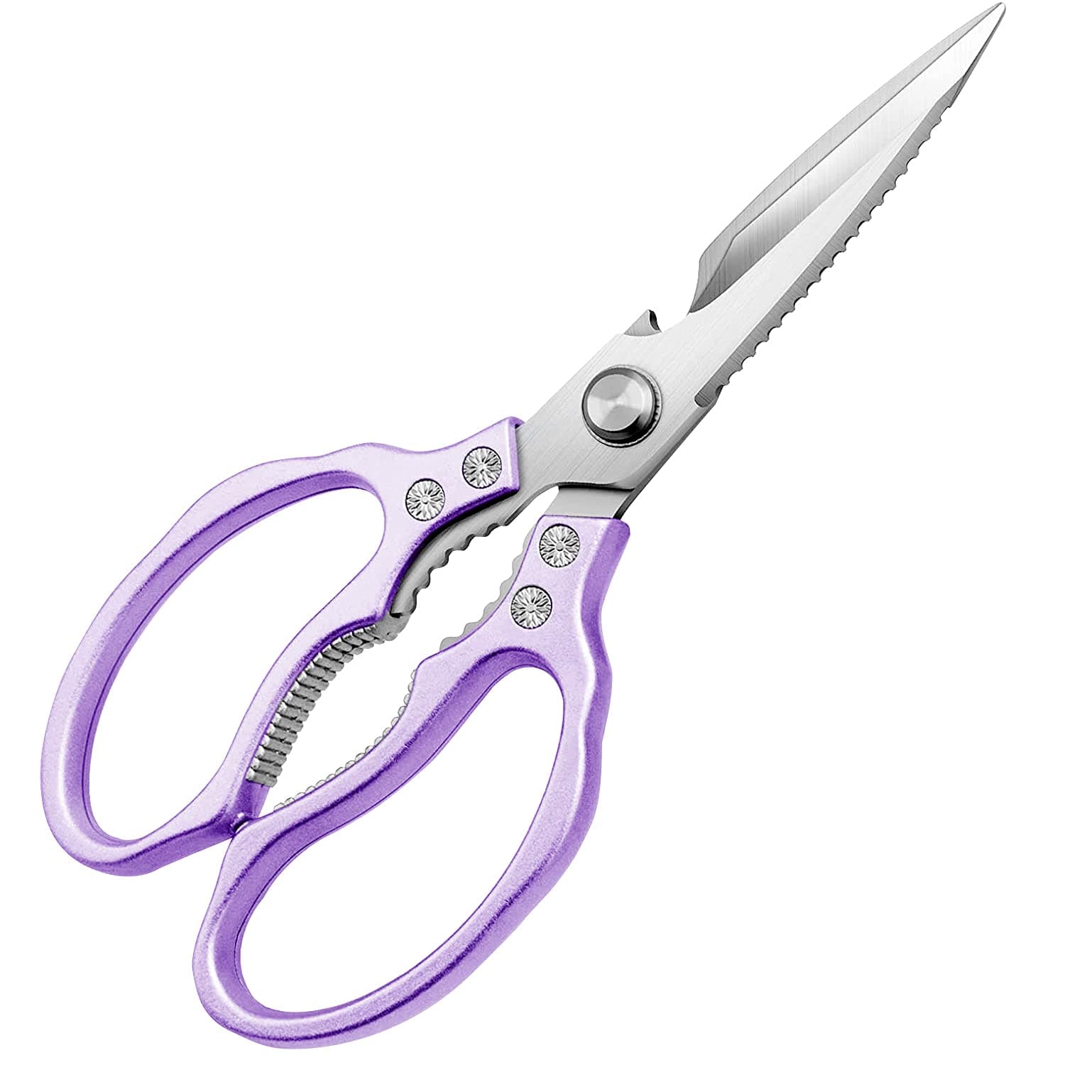 U/B AWinjoy Kitchen Scissors, Sharp Kitchen Shears Dishwasher Safe Heavy Duty,Purple Kitchen Accessories Cooking Shears for Kitchen Meat Chicken Fish Poultry Herb Bread (Purple))