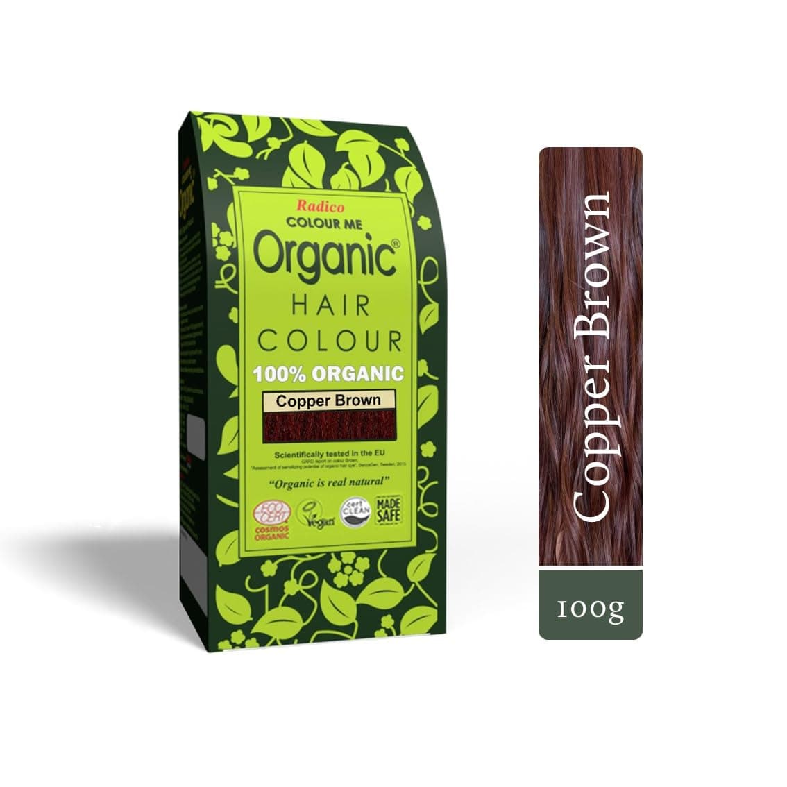 Radico 100% Organic Copper Brown Hair Color (USDA Organic & Eco-Cert Certified)