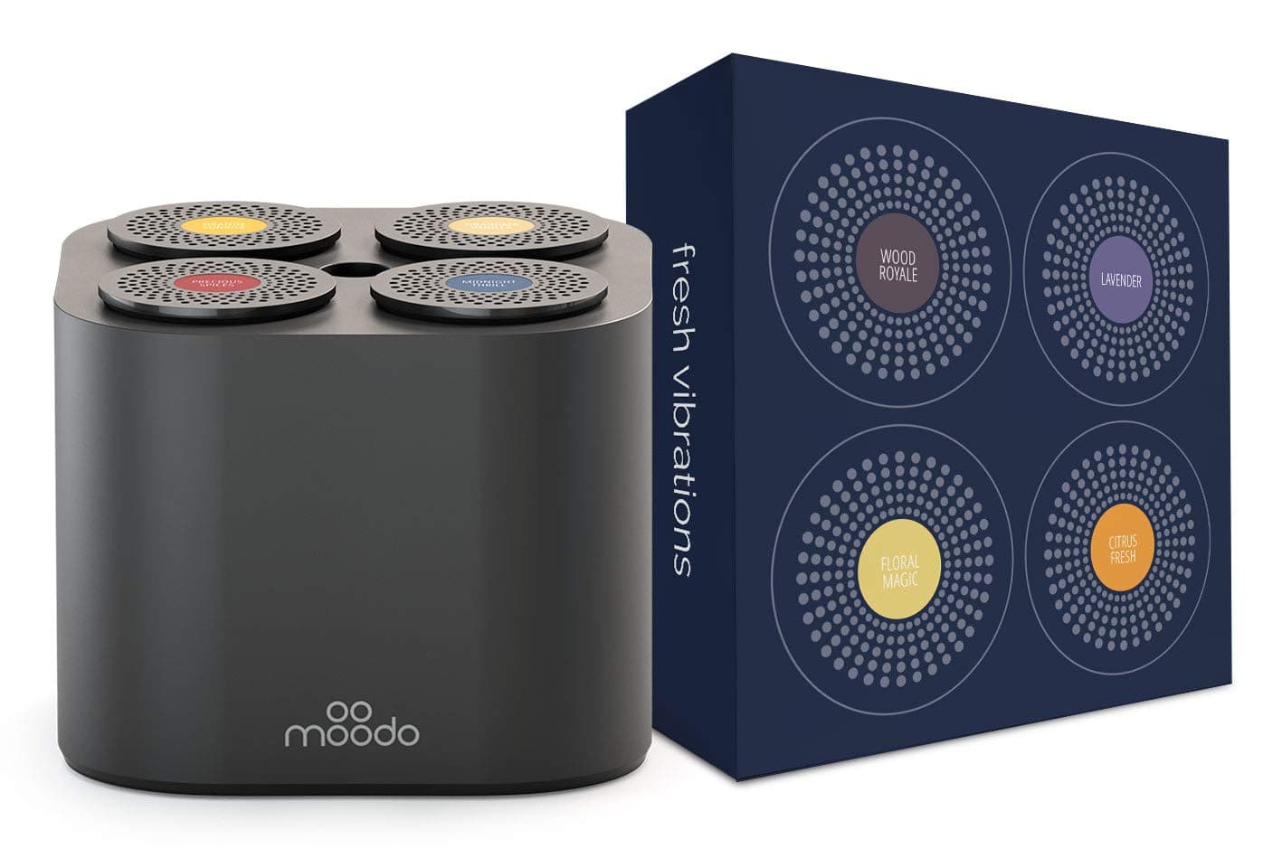MOODO Smart Diffuser | Home Fragrance Diffuser (US Adapter, No Battery) + Fresh Vibrations