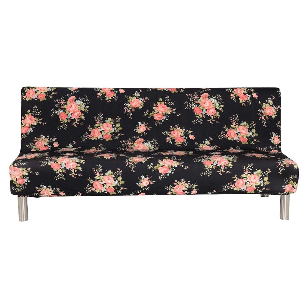 PengXiang Futon Sofa Cover, Slipcover Solid/Muti Color Sofa Bed Covers Full Folding Elastic Armless 80 x 50 inch, Lightweight Stretch Furniture Protector- Pattern-b:80" X 50"