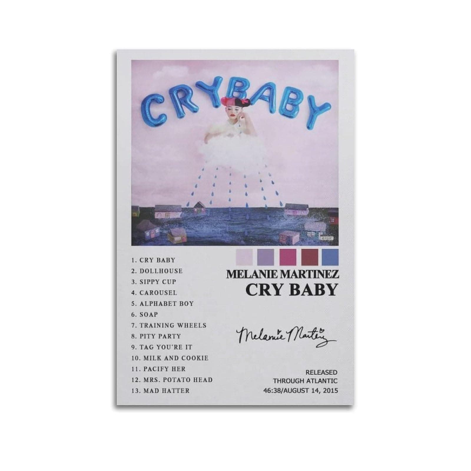 Flork Melanie Martinez Cry Baby Album Poster Canvas Poster Wall Art Decor Print Picture Paintings for Living Room Bedroom Decoration 12x18inch(30x45cm) Unframe-Flork Melanie Mar