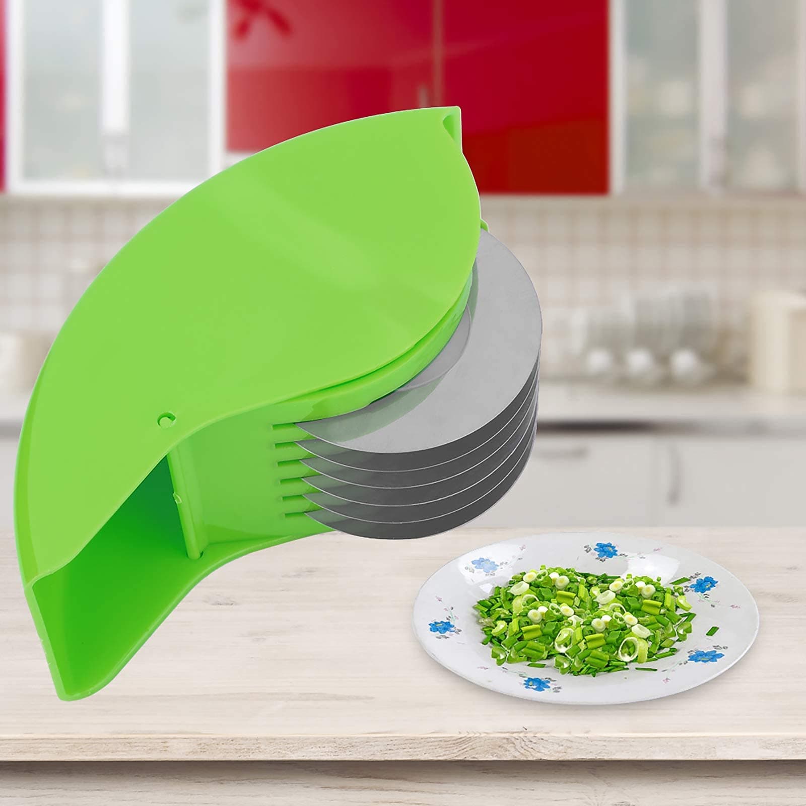 ACELEY Herb Mincer-Roller Cutter Stainless Steel Scallion Mint Cutter Manual Slicers Multi Vegetable Meat Herbs Potato Roller Mincer Cutter