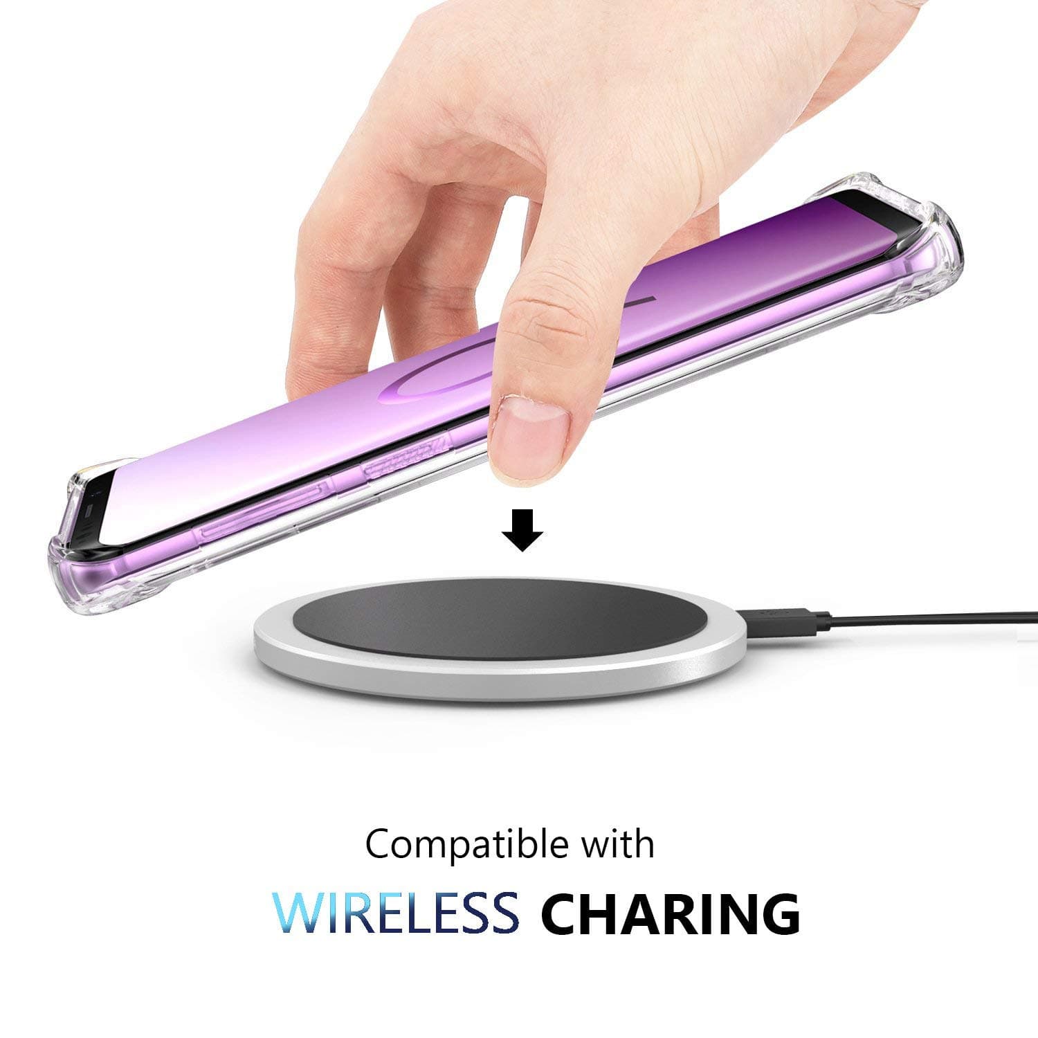 Galaxy S9 Case Crystal Clear Shockproof Bumper Protective Case for Samsung Galaxy S9 Transparent Pure TPU Slim Fit Flexible Cell Phone Back Covers for Men Women Boys Girls Rubber Silicone