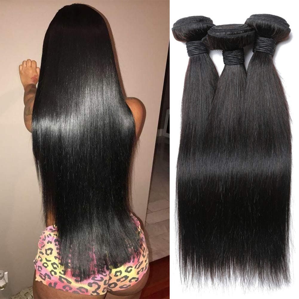 10A Brazilian Straight Hair Bundles 24 26 28inches 300g/lot Unprocessed Straight Human Hair Bundles Brazilian Straight Virgin Hair Extensions Wefts Natural Color No Tangle