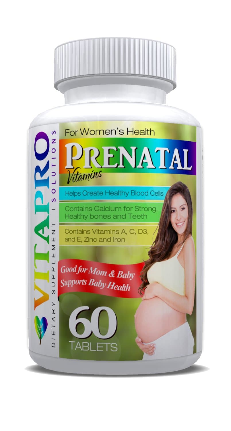 Vitapro Prenatal Multi-Vitamin - All The Vitamins You Need During Pregnancy to Support Healthy Development of Your Baby - 60 Count- Made in The USA