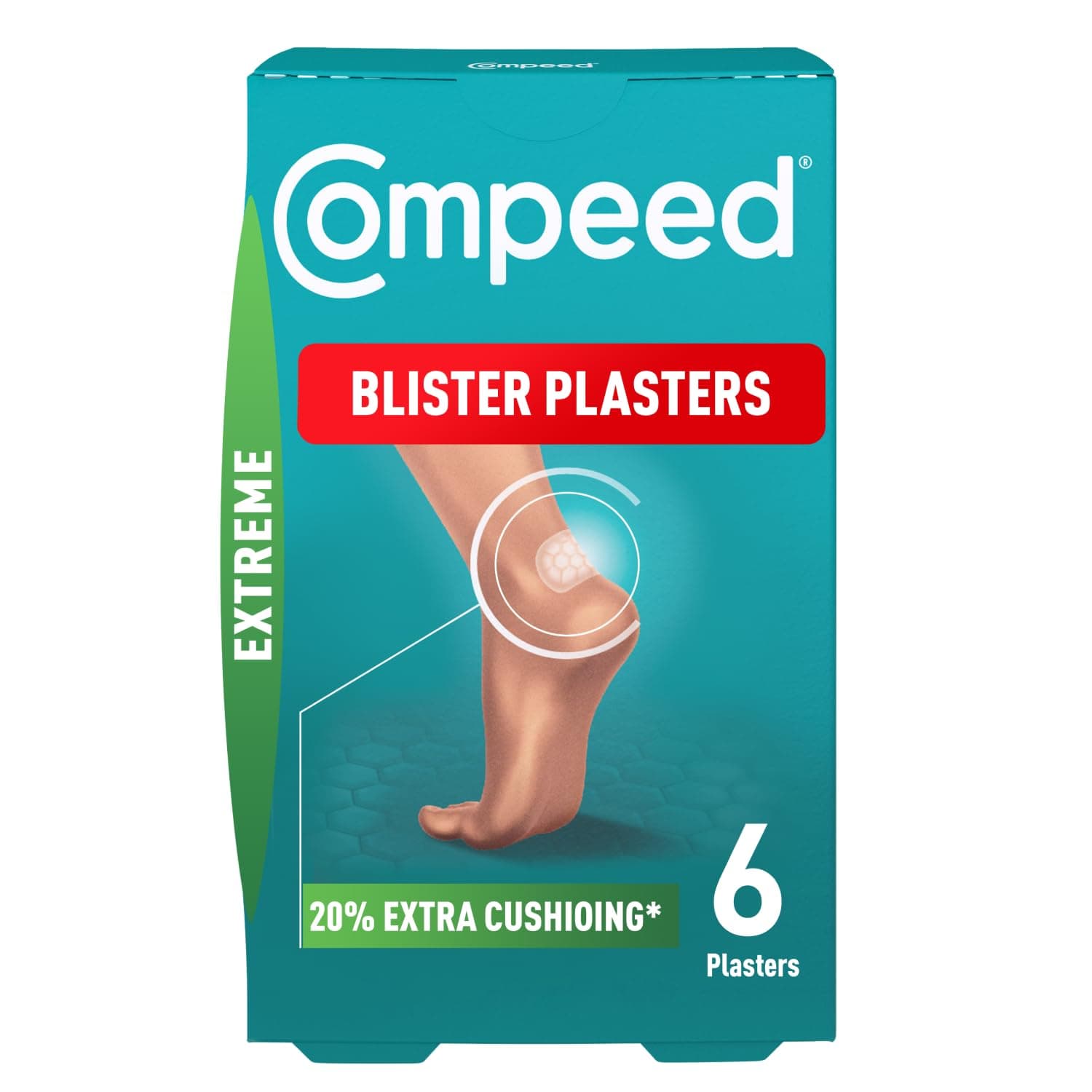 Compeed Blister Plasters Extreme 6 Pack - Hydrocolloid Foot Treatment - Heal Fast