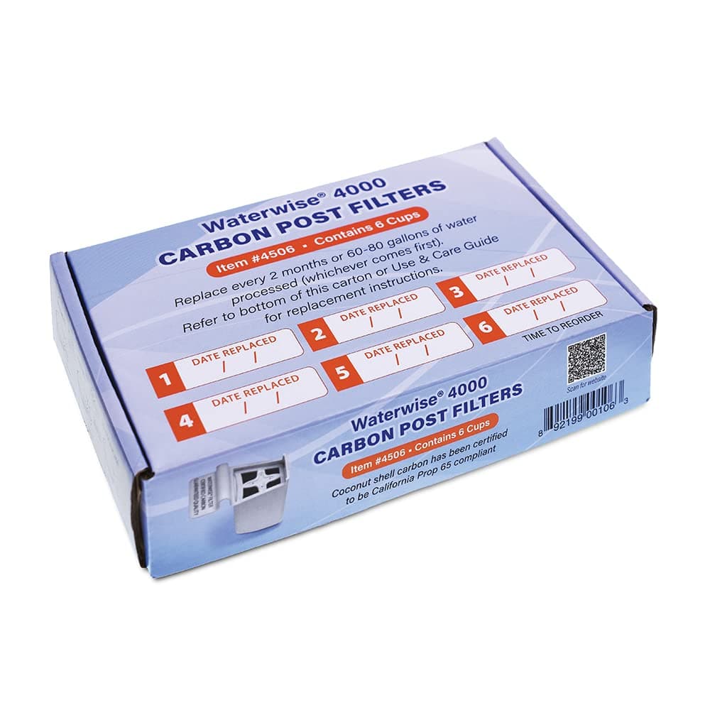 Waterwise 4000 Post Filter Replacement Cups - Six Pack (Water Wise) Distillation