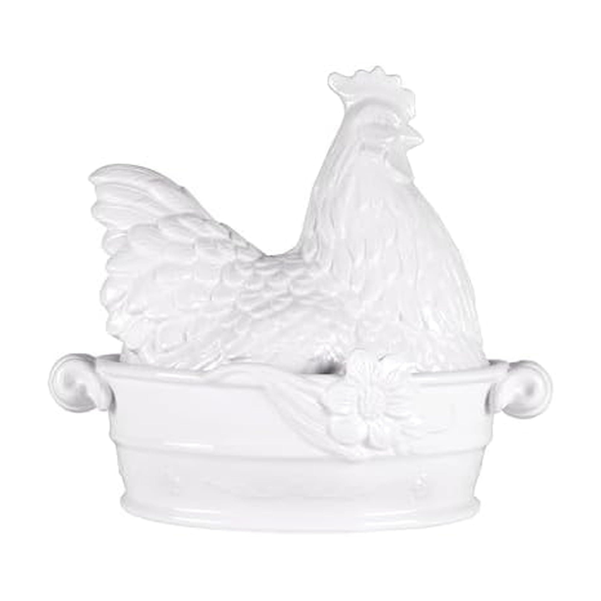 Fitz and Floyd Savannah Covered Vegetable Dish, 48oz, Earthenware Bowl with Floral Details - Charming Rustic Farmhouse Serveware for Entertaining, Holiday, Everyday Dining Decor - Country Tableware